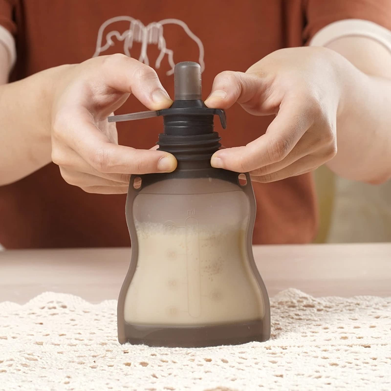 haakaa-silicone-yummy-pouch-sippy-spout-compatible-with-haakaa-pouches-milk-stor image 5