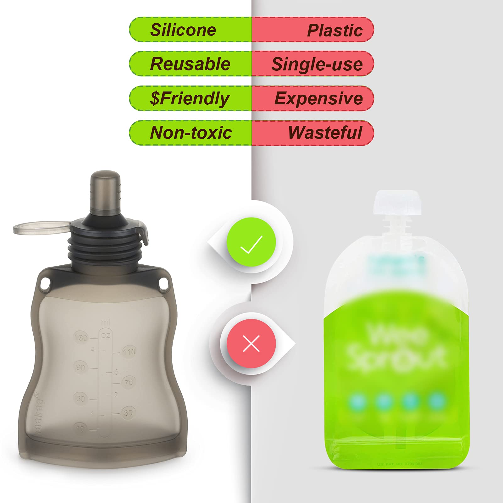 haakaa-refillable-silicone-yummy-pouch-cleaning-brush-set-4-5oz-reusable-baby-fo image 4