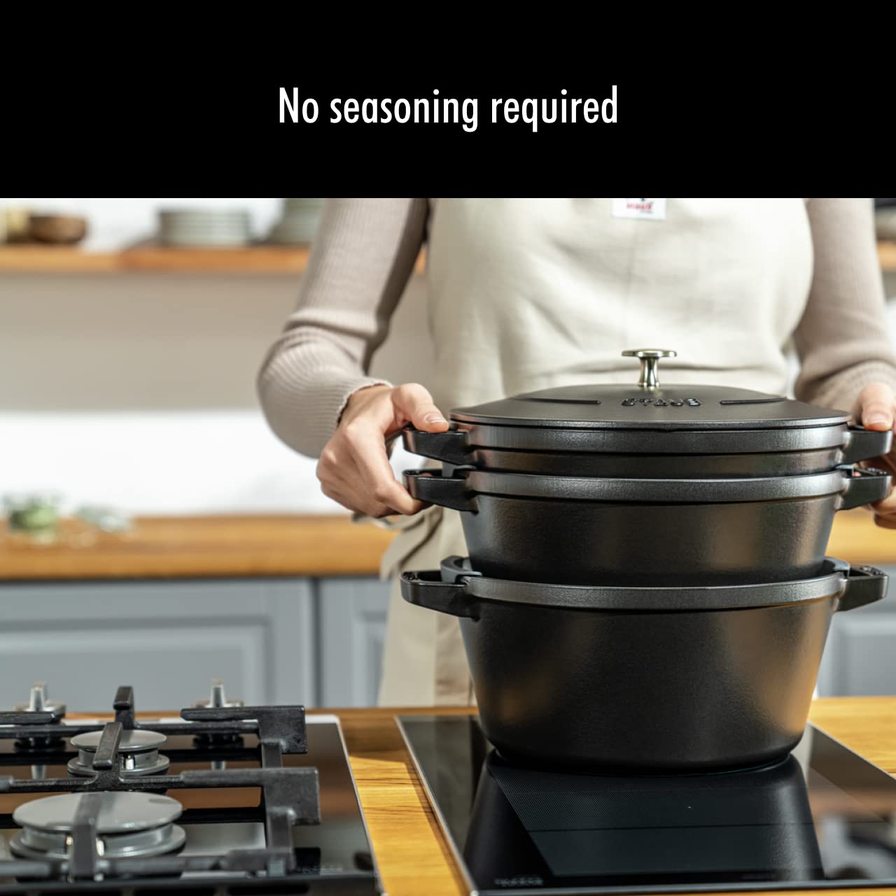 staub-cast-iron-stackable-cookware-set-4-pieces-with-universal-lid-made-in-franc image 7