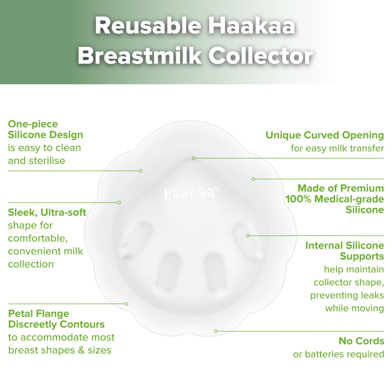 haakaa-petal-soft-silicone-milk-collector-reusable-breast-shell-with-cleaning-br image 4