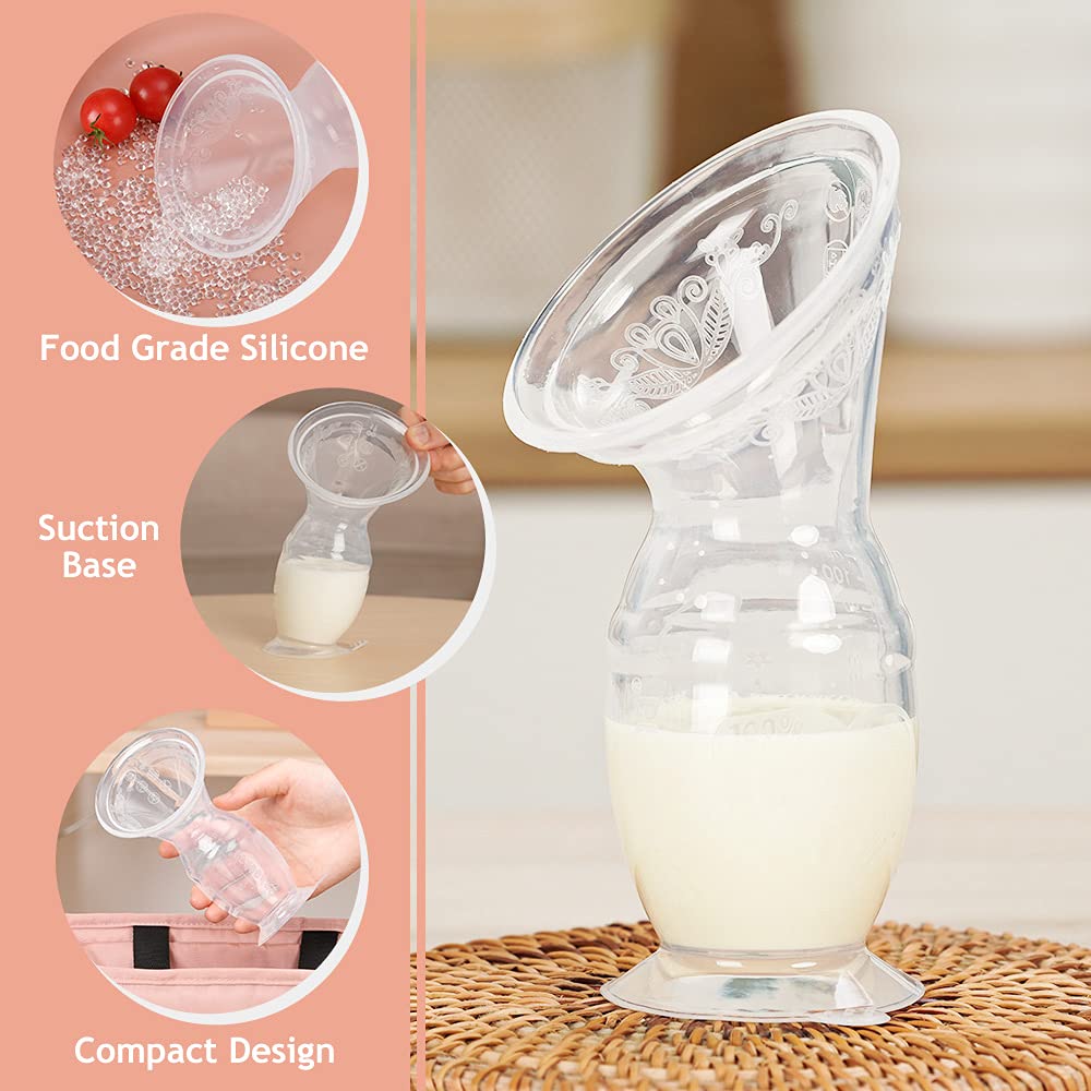 haakaa-manual-breast-pump-100ml-ladybug-milk-collector-75ml-silicone-cleaning-br image 5