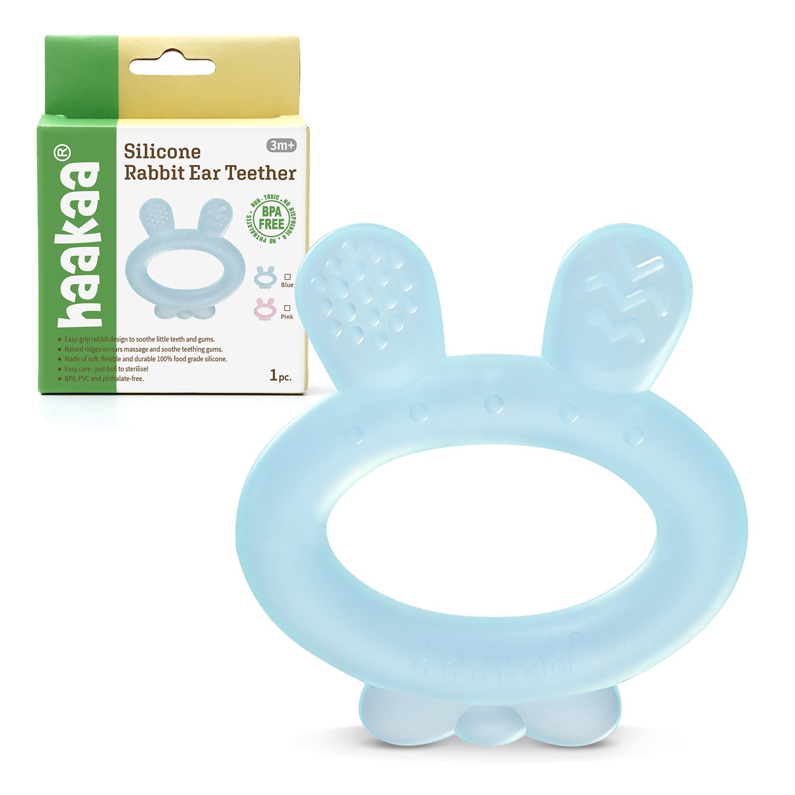 haakaa-rabbit-ear-silicone-frozen-baby-teether-bpa-free-cold-teething-relief-for image 1