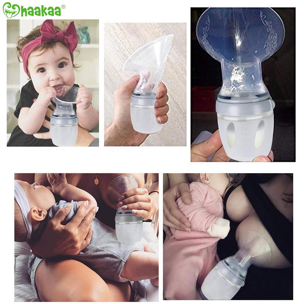 haakaa-gen-3-manual-breast-pump-set-5-4oz-food-grade-silicone-with-teat-and-feed image 8