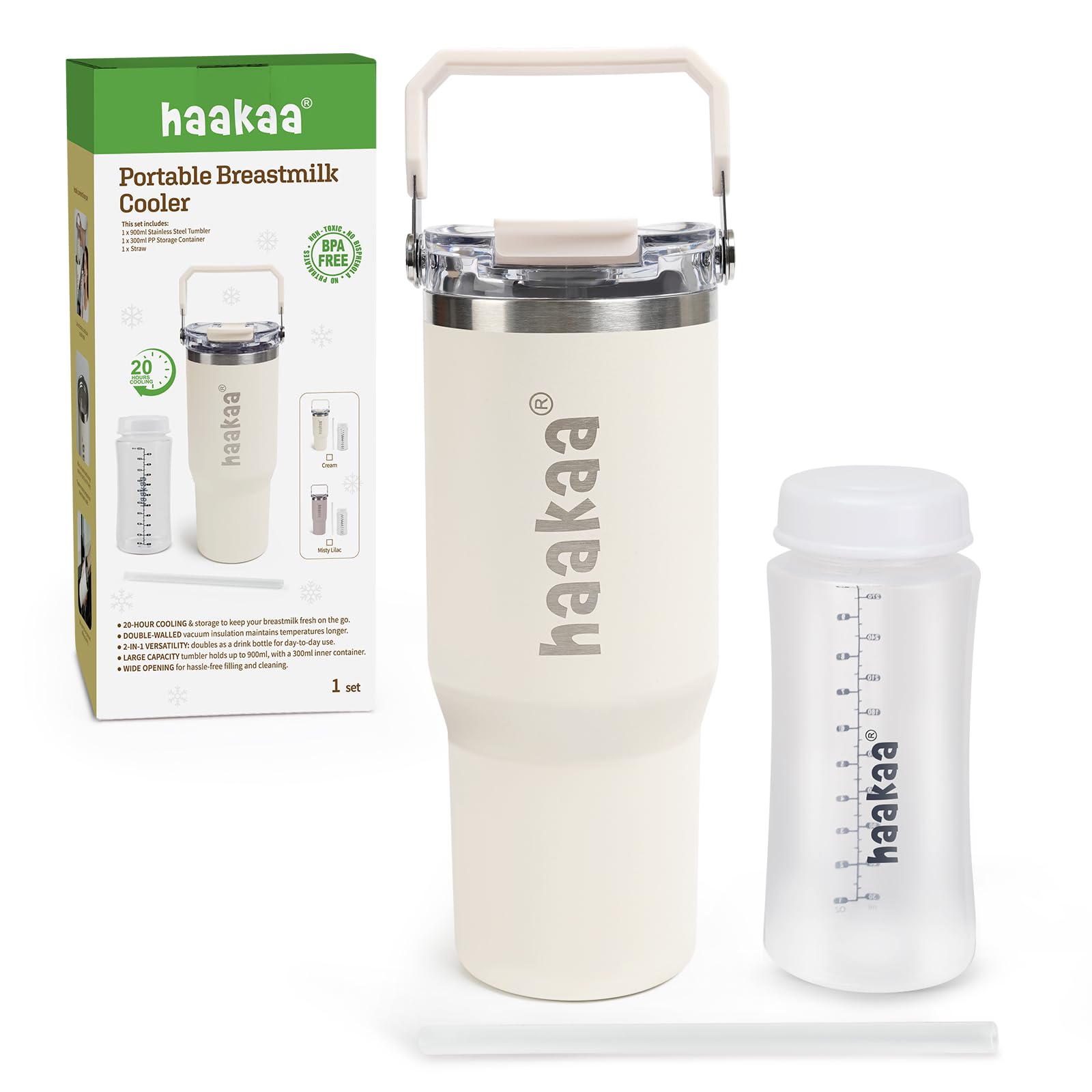 haakaa-portable-breastmilk-cooler-30oz-900ml-up-to-20-hours-cooling-with-300ml-i image 1