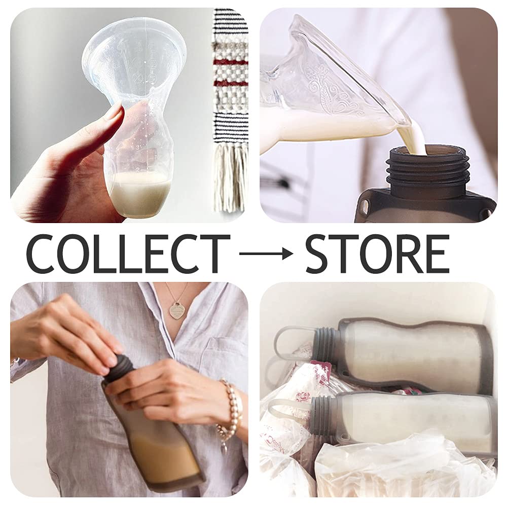 haakaa-medical-silicone-manual-breast-pump-and-breastmilk-storage-bag-combo-4oz- image 2