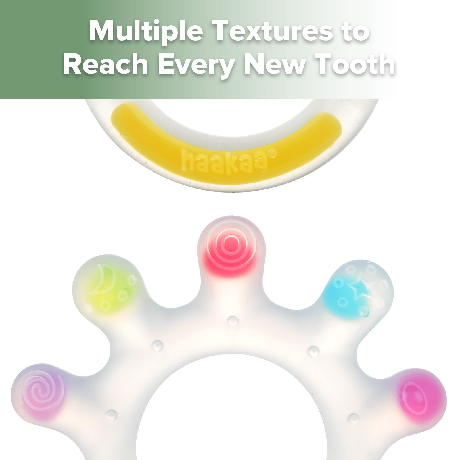 haakaa-dinky-digits-palm-teether-food-grade-silicone-baby-teething-toys-for-0-6- image 3
