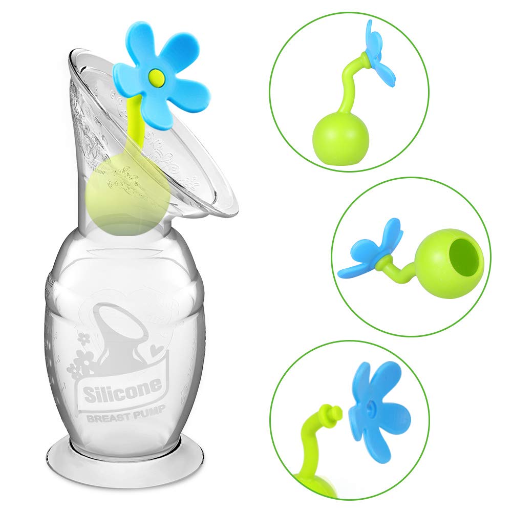 haakaa-manual-breast-pump-with-suction-base-and-flower-stopper-100-food-grade-si image 7