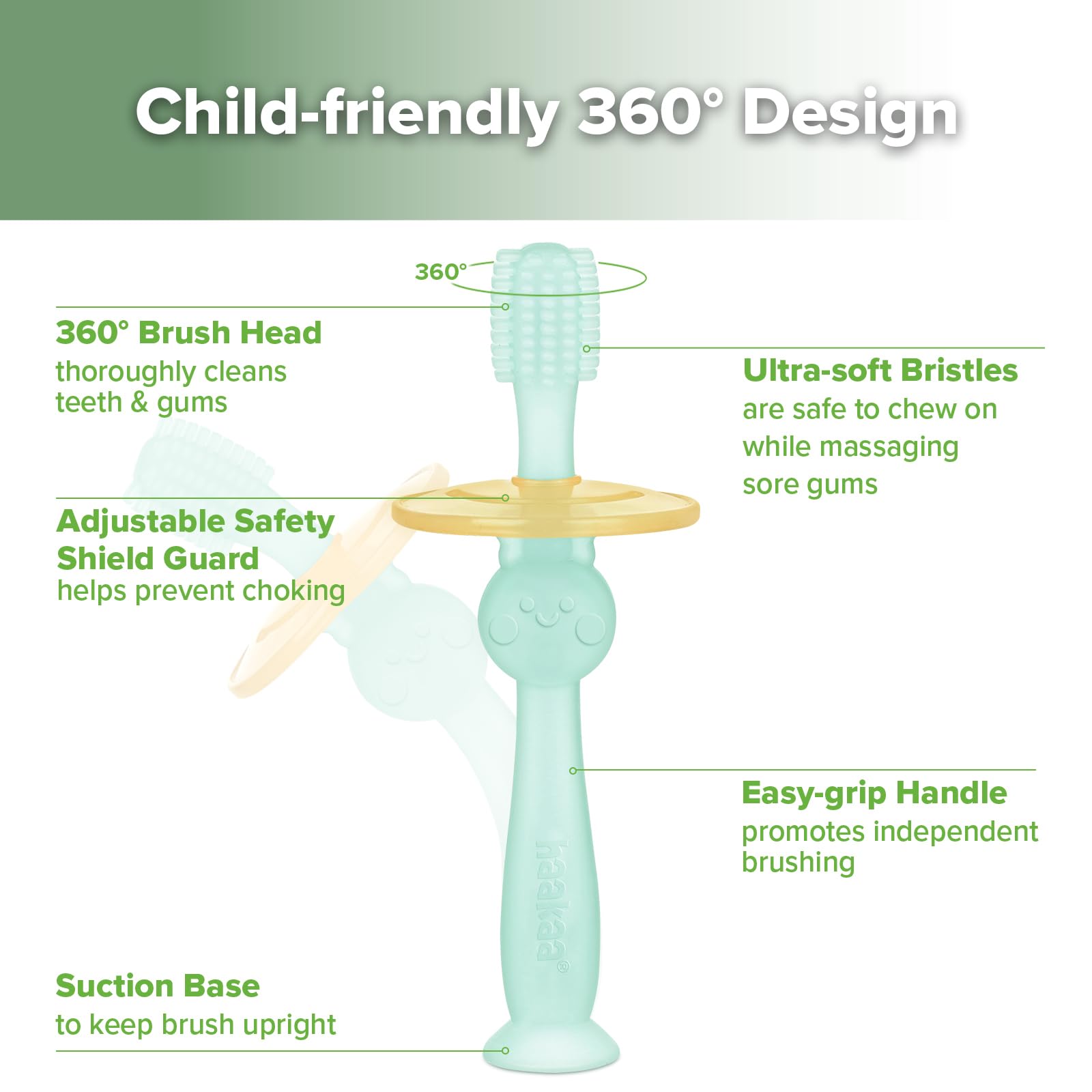 haakaa-360-baby-toothbrush-with-suction-base-gentle-training-brush-for-toddlers- image 6
