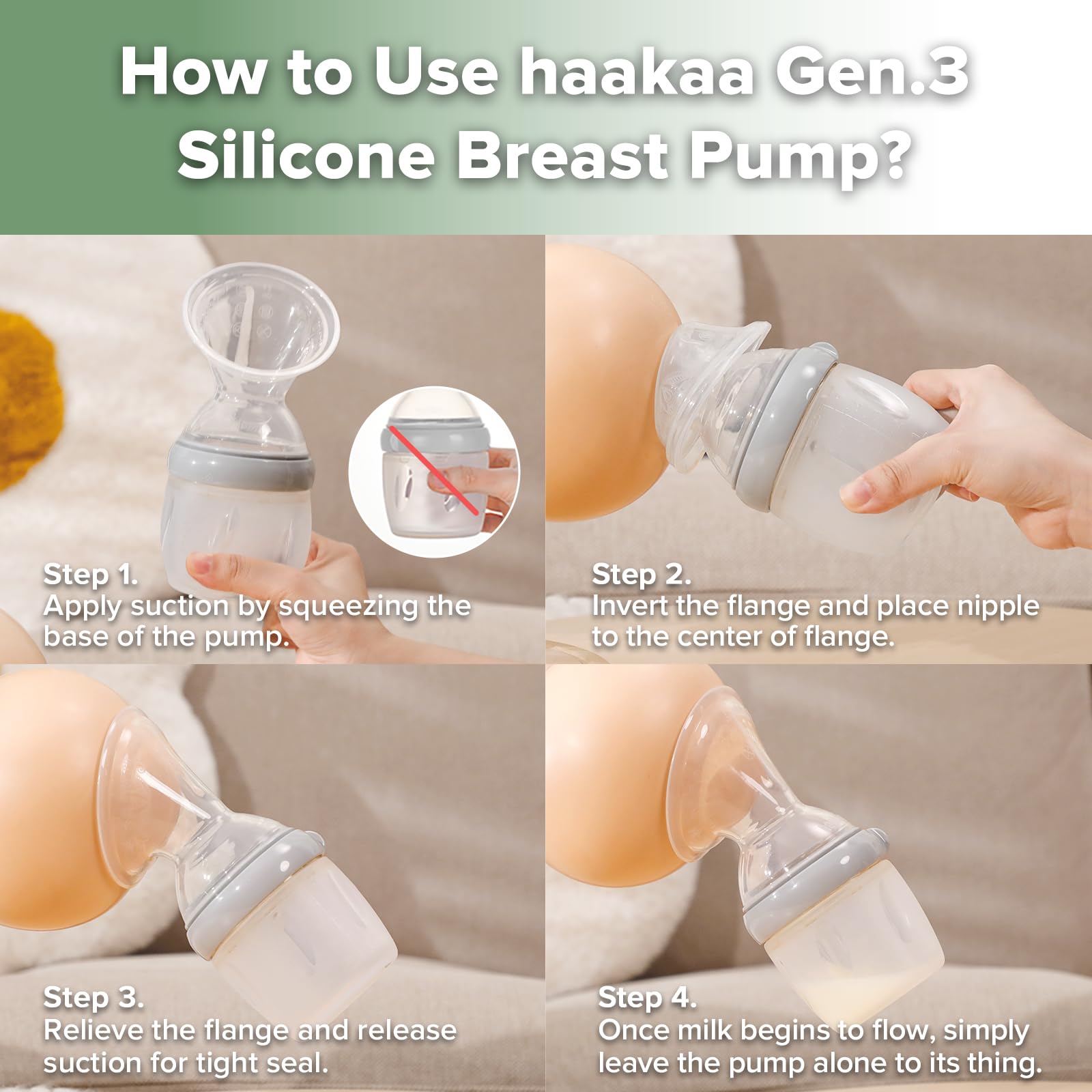 haakaa-gen-3-manual-breast-pump-upgraded-multifunctional-silicone-breast-pump-fo image 6