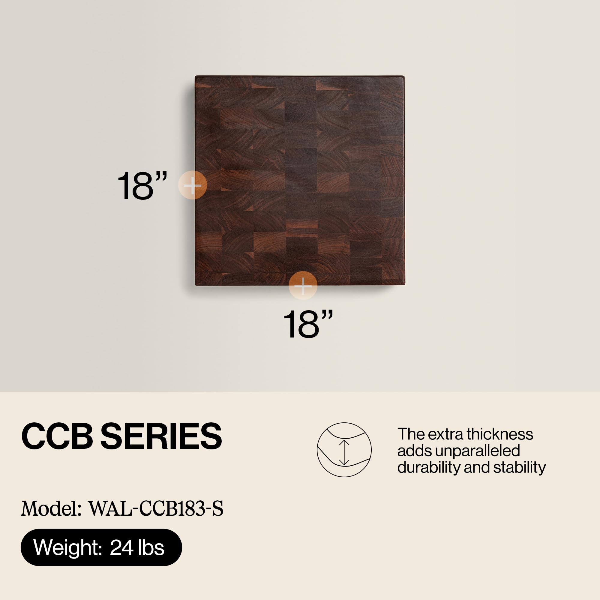 john-boos-ccb-series-18-x18-x3-walnut-end-grain-reversible-cutting-board-with-fi image 2