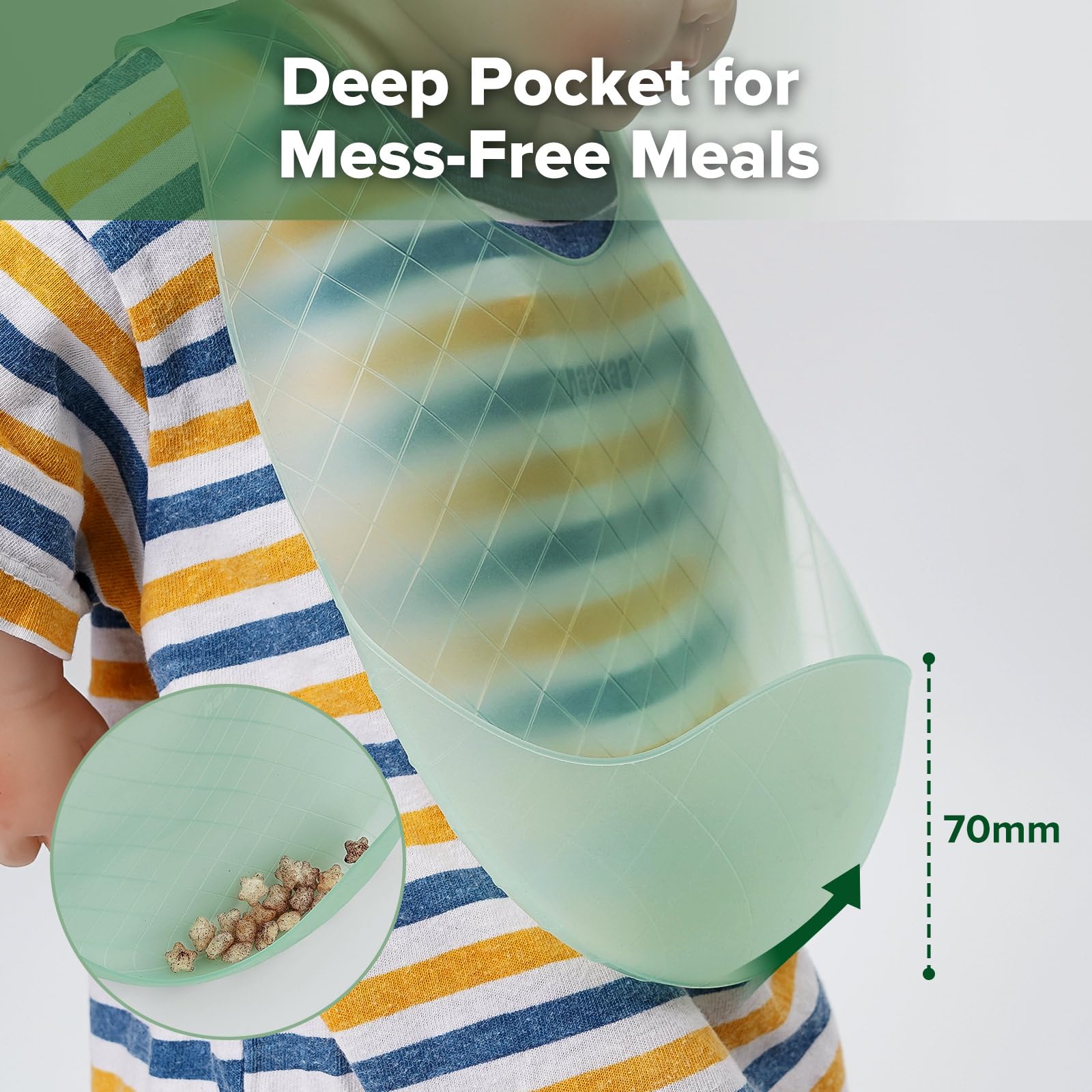 haakaa-lightweight-silicone-pocket-bib-ultra-light-foldable-with-deep-food-catch image 5