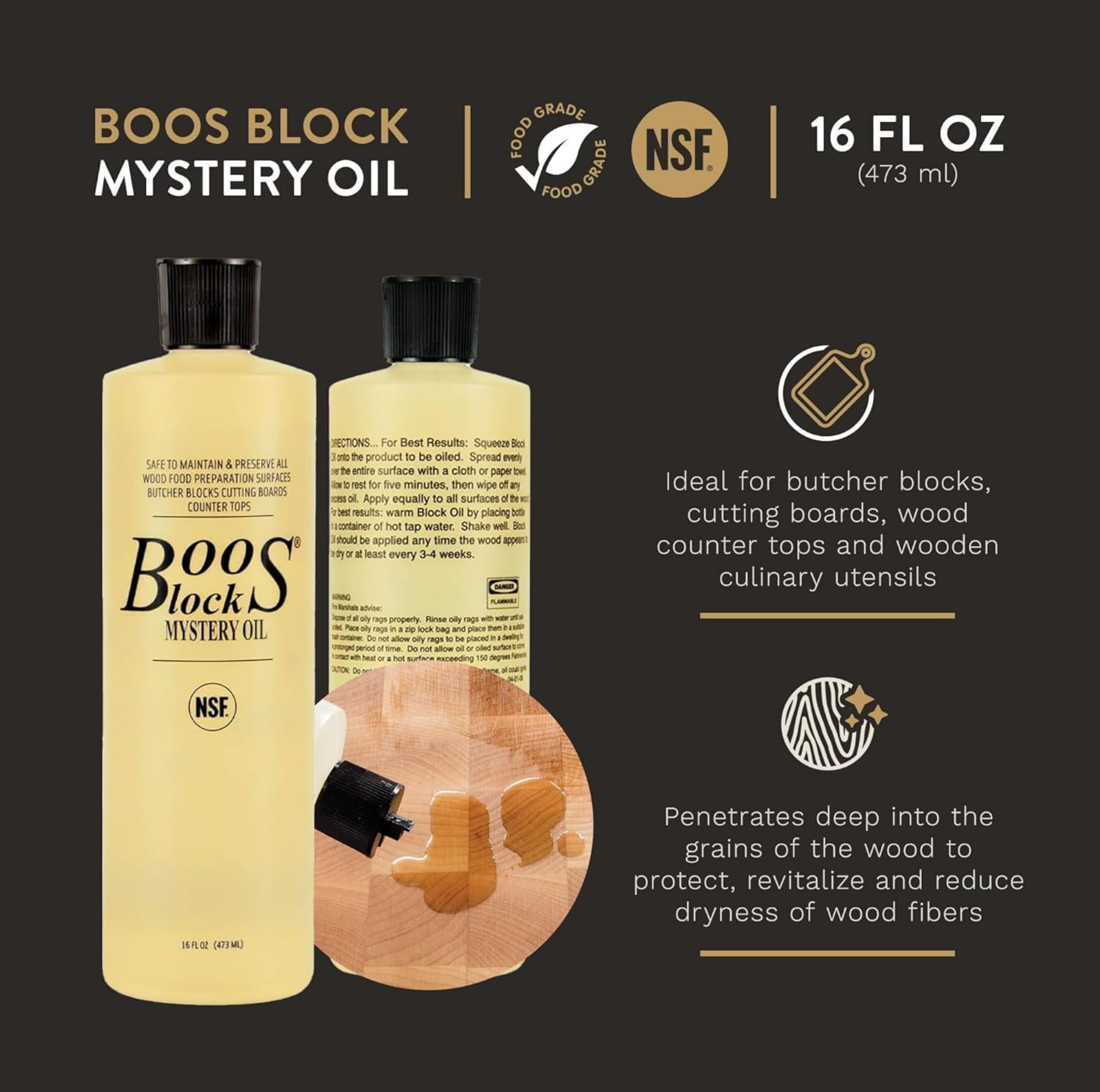 john-boos-mysb-mystery-butcher-block-oil-16oz-bottle-food-safe-wood-conditioner image 2