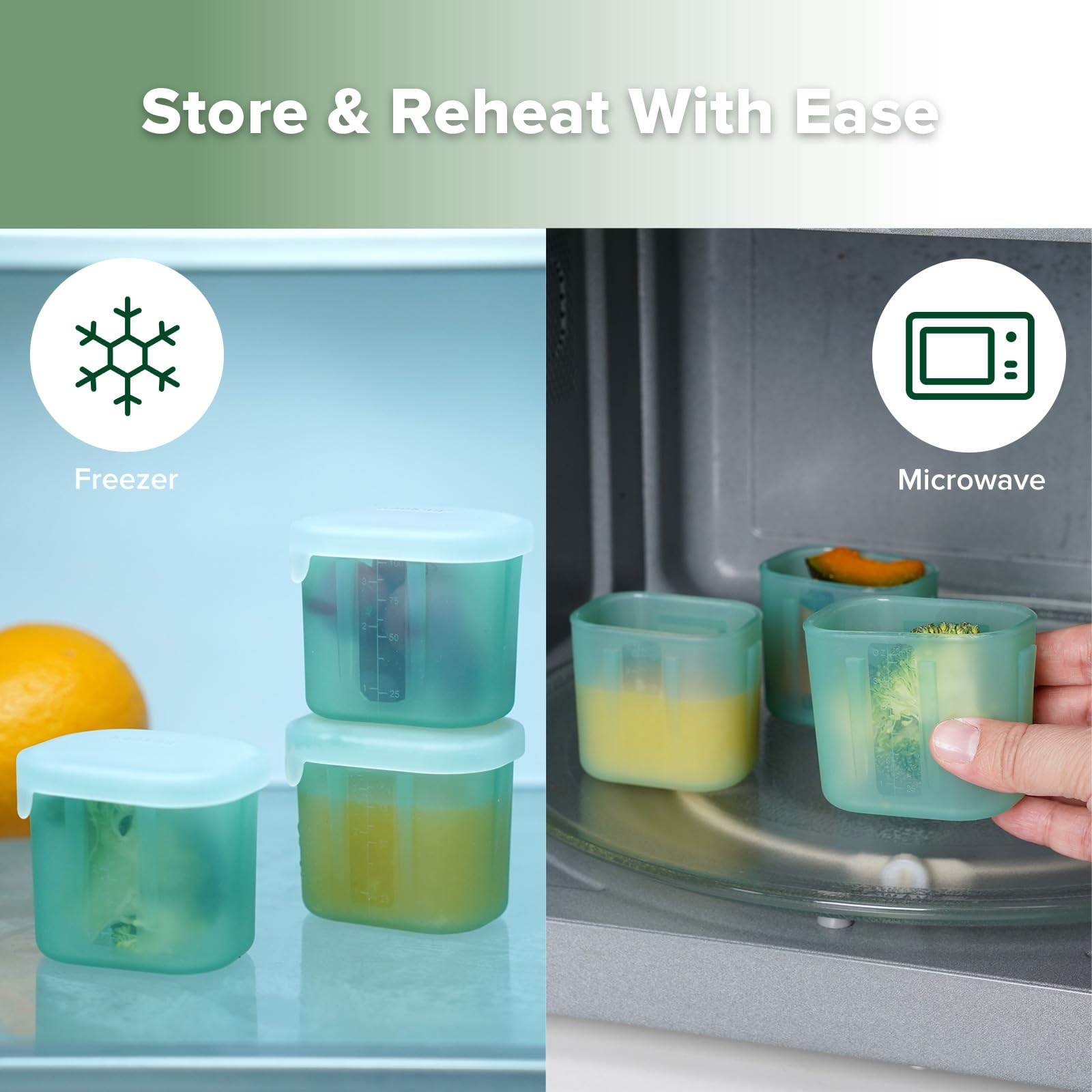 haakaa-mini-meal-silicone-baby-food-containers-3-oz-6-pack-airtight-lids-reusabl image 4