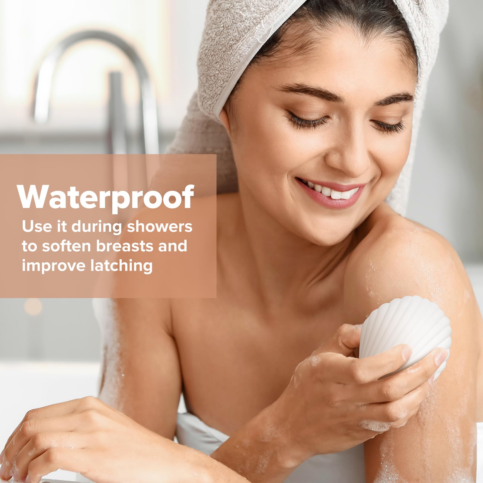 haakaa-lactation-massager-waterproof-usb-rechargeable-seashell-shaped-breast-mas image 7