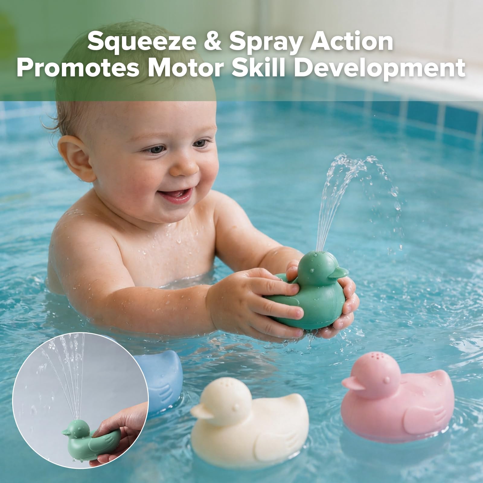 haakaa-dinky-splash-duck-silicone-baby-bath-toy-detachable-mold-free-food-grade- image 3