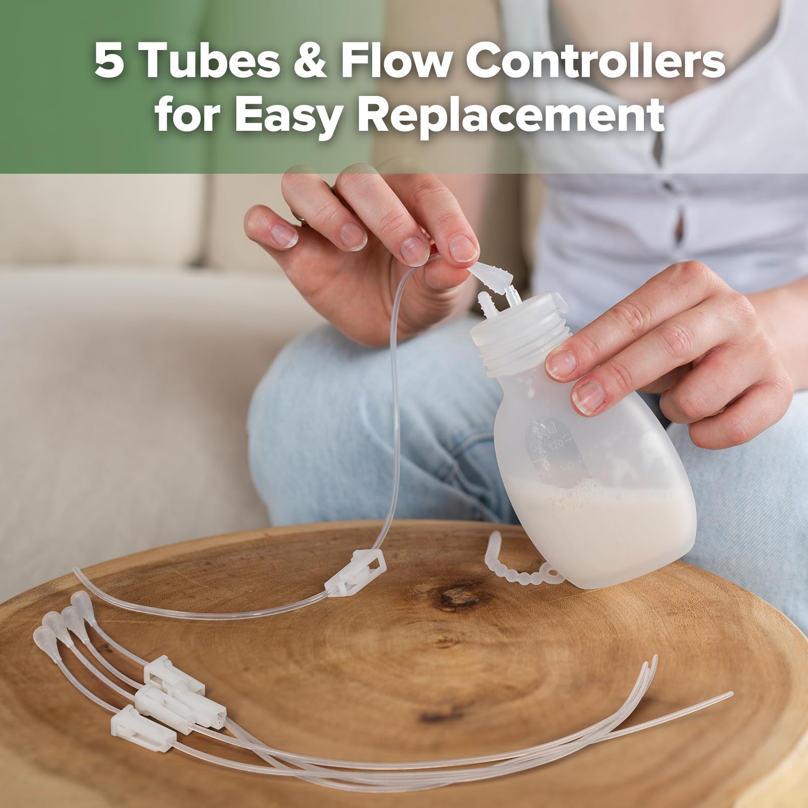haakaa-supplemental-nursing-system-with-5-silicone-feeding-tubes-sns-breastfeedi image 5
