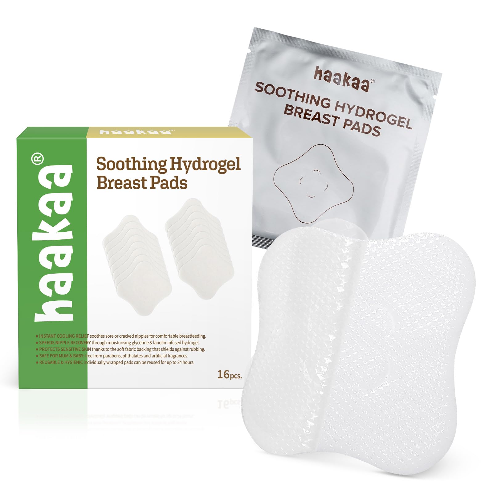 haakaa-hydrogel-pads-with-lanolin-for-breastfeeding-8-count image 8