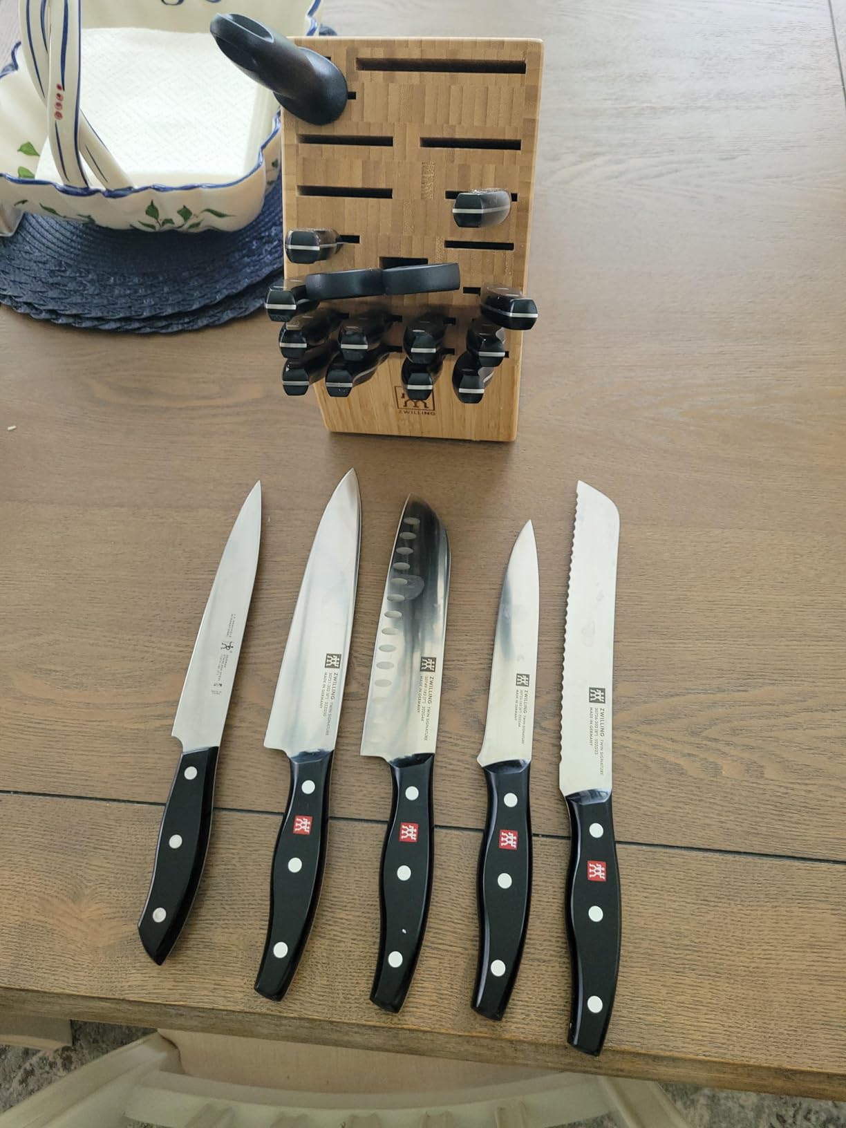 Great knives, but the block is huge
