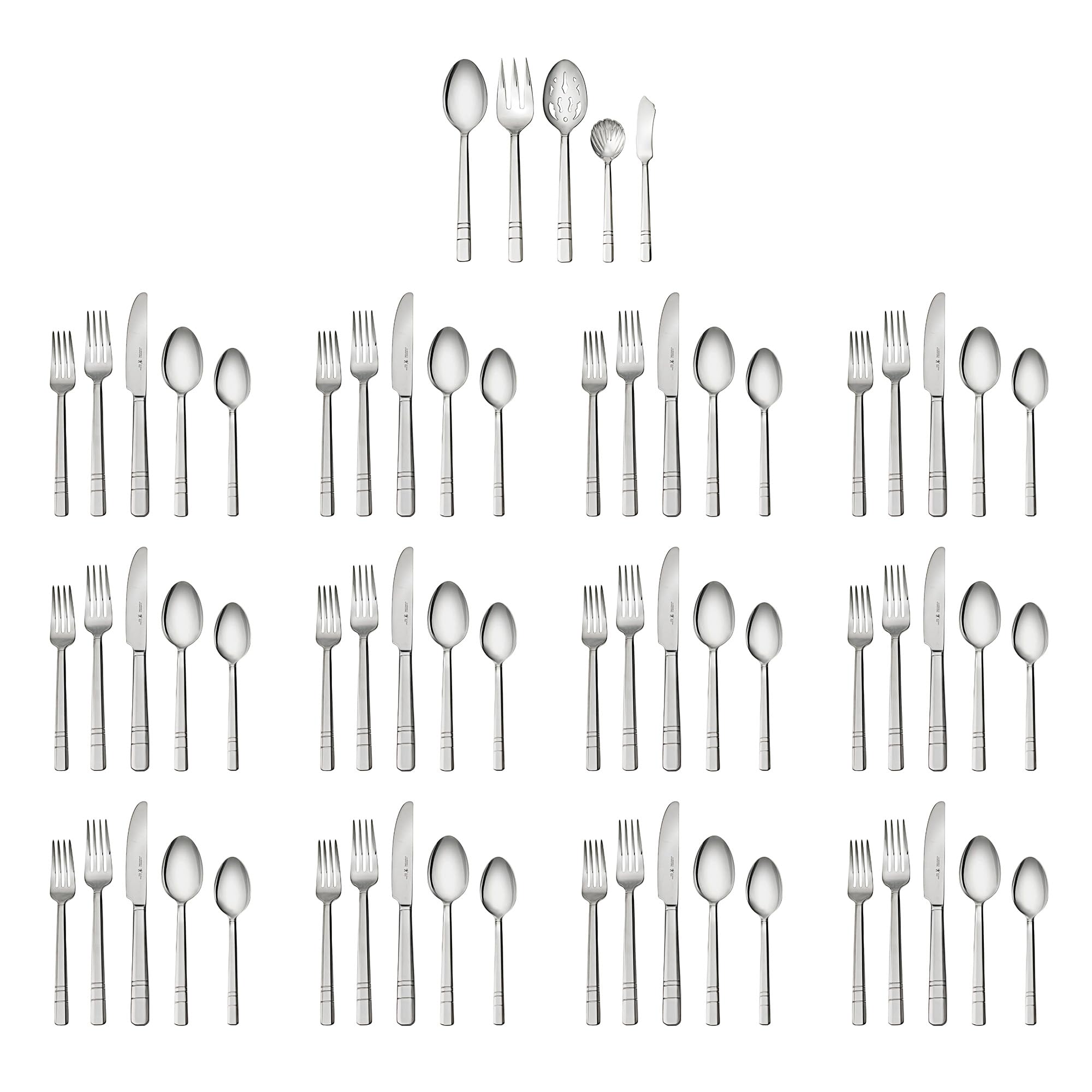 henckels-madison-square-65-piece-flatware-set-18-10-stainless-steel-silver-with- image 8