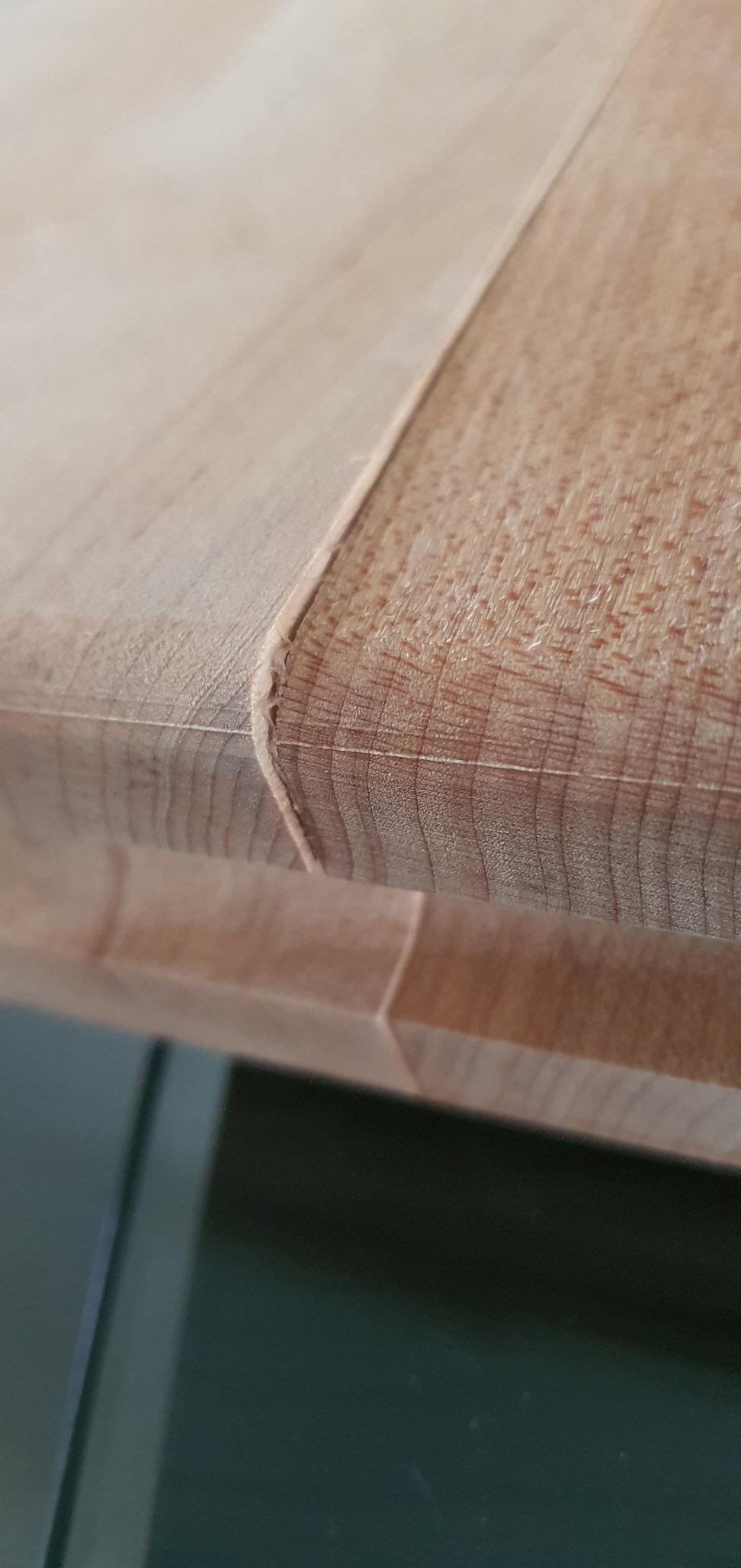 Good, but cutting board oil smells