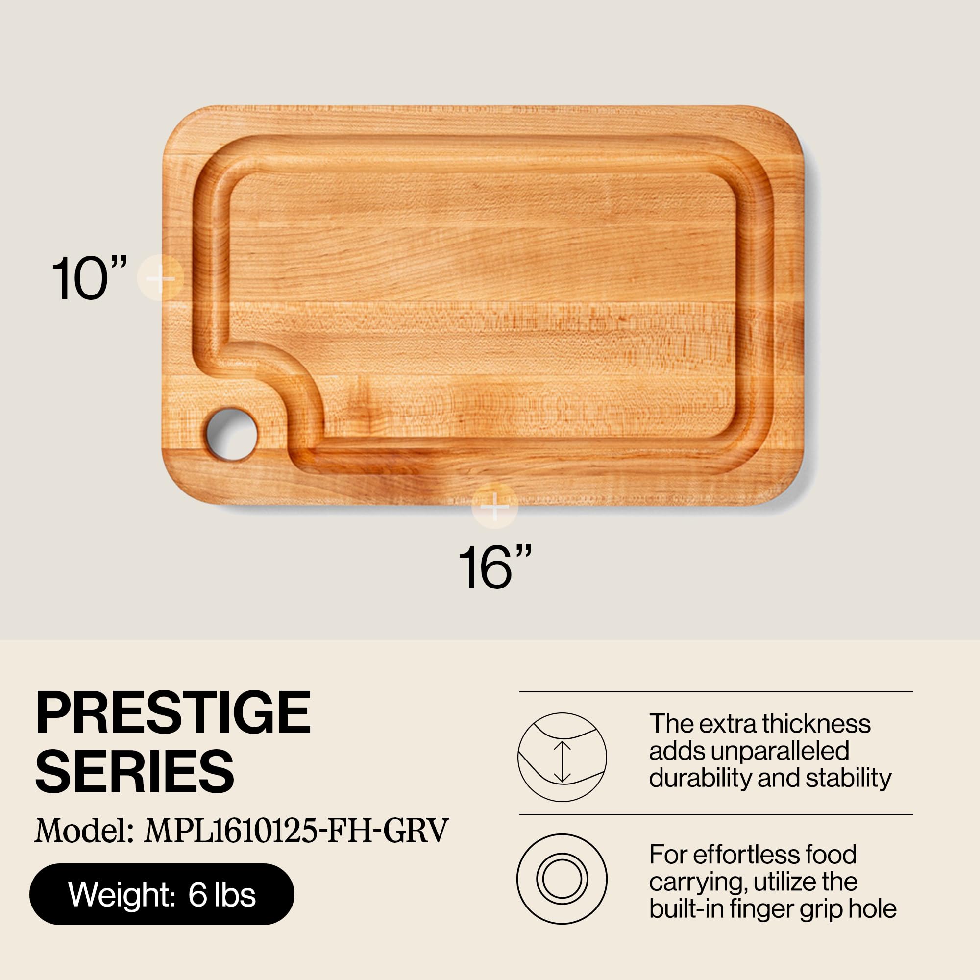 john-boos-prestige-series-rectangular-maple-cutting-board-16x10x1-25-inches-reve image 2