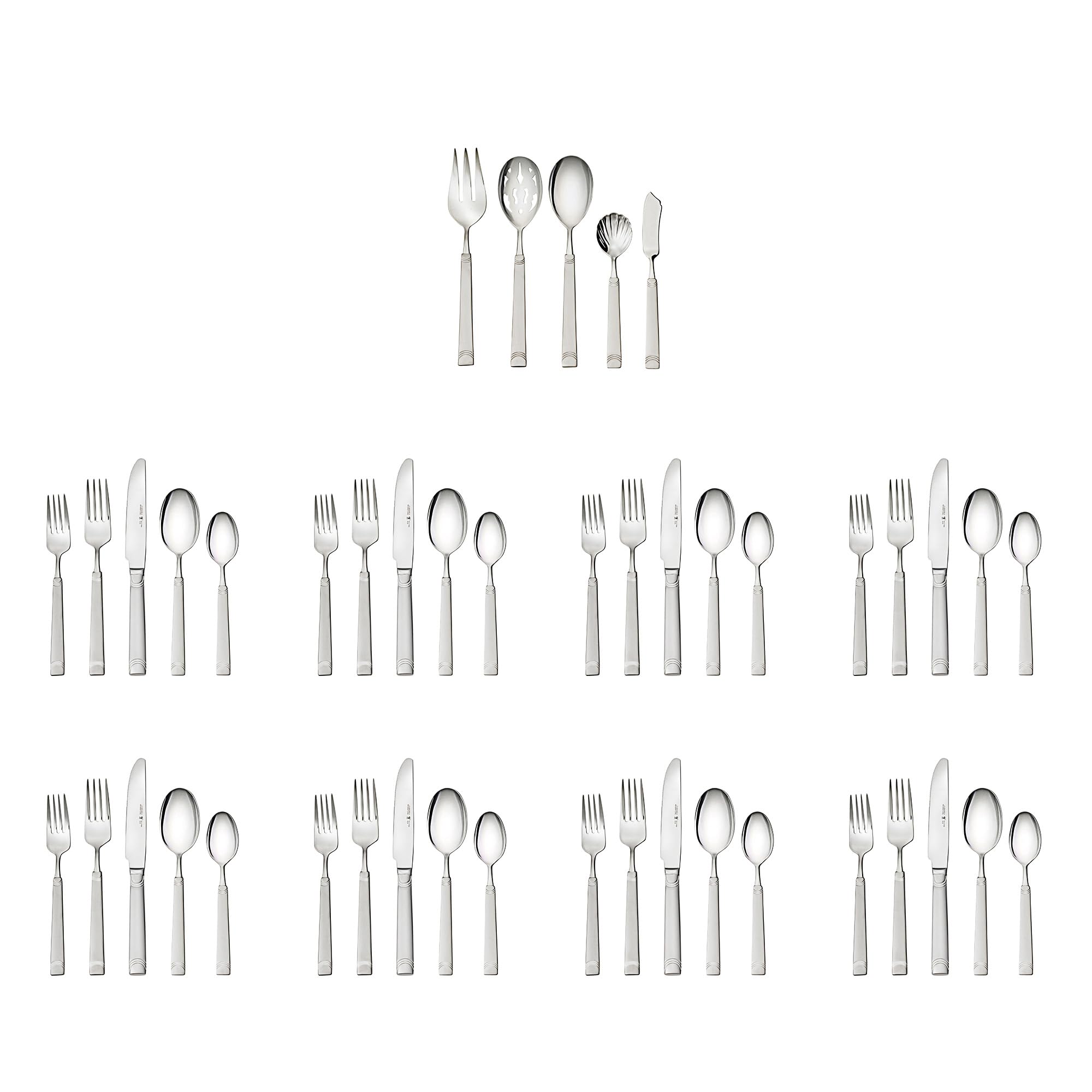 henckels-joy-45-piece-stainless-steel-flatware-set-18-10-steel-forged-knives-lus image 3