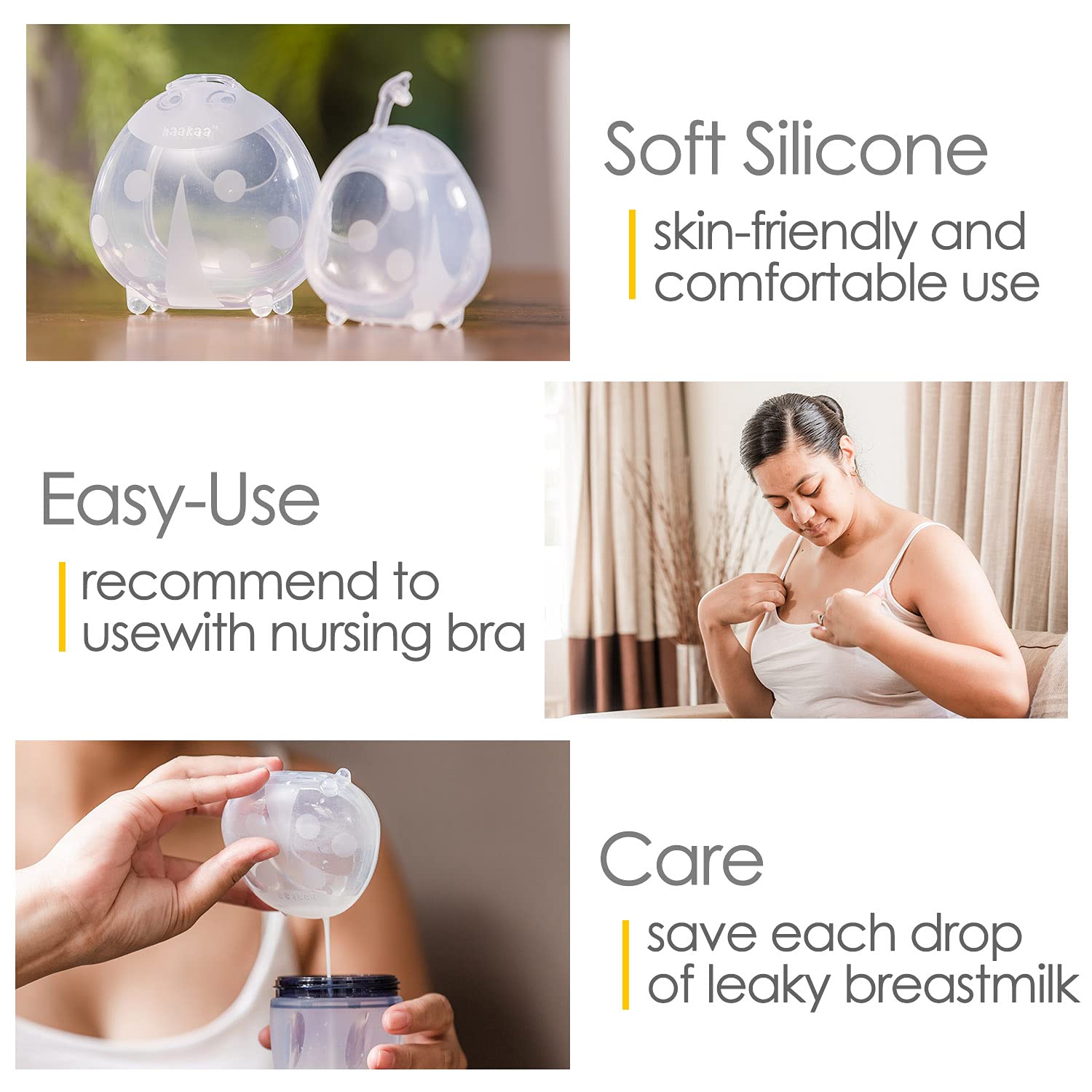 haakaa-manual-breast-pump-with-bag-combo-ladybug-collector-x2-260ml-storage-bag image 4