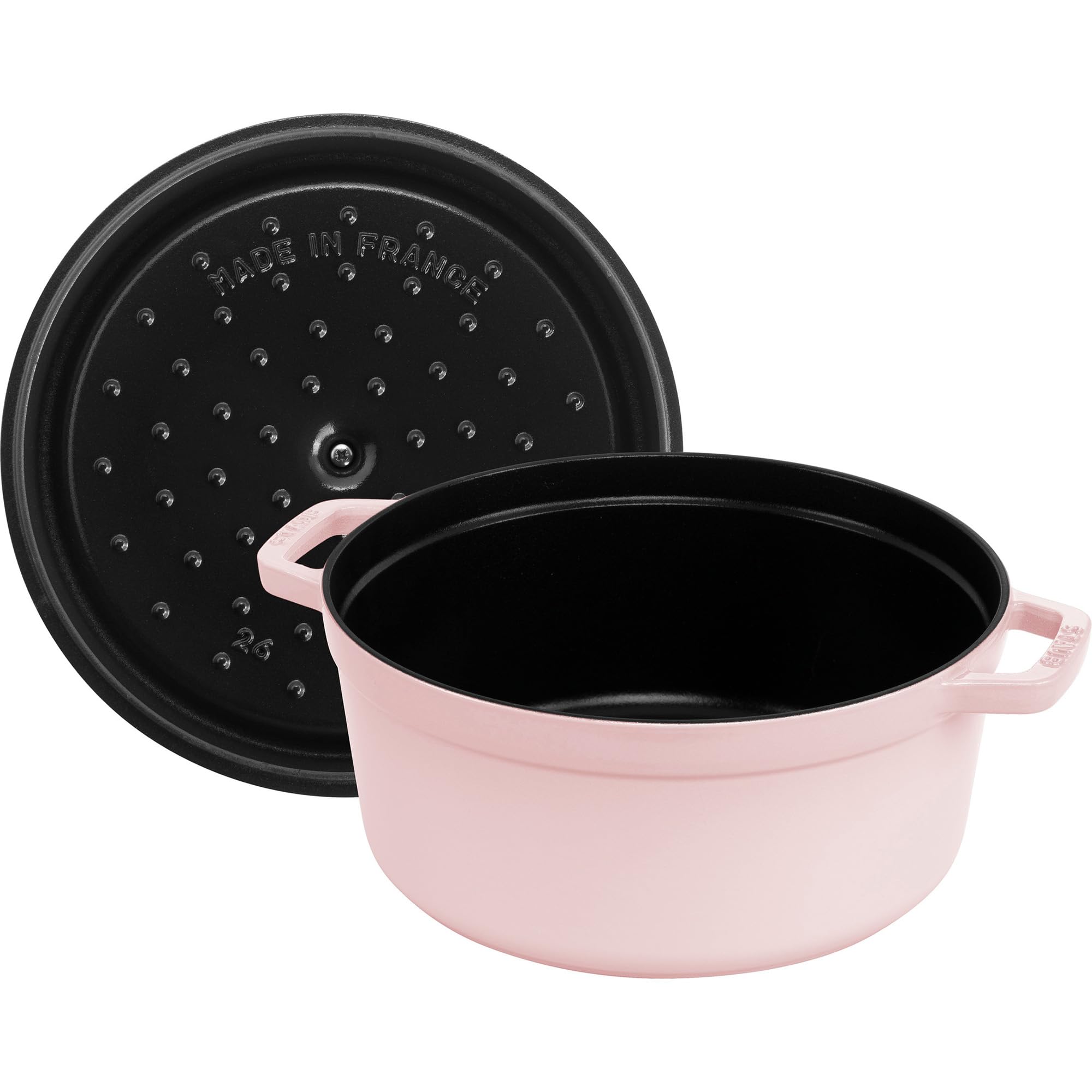 staub-cast-iron-round-cocotte-7-quart-peony-pink-dutch-oven image 6
