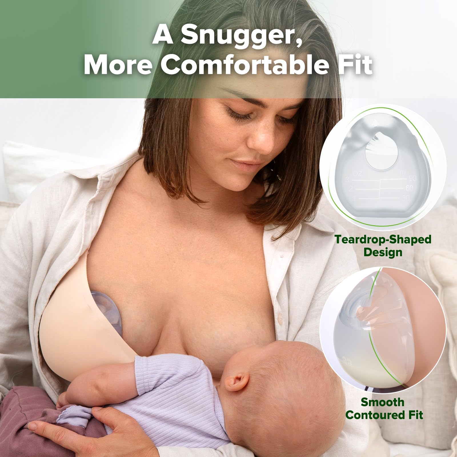 haakaa-halo-silicone-wearable-breast-pump-milk-collector-3oz-90ml-hands-free-1-c image 4