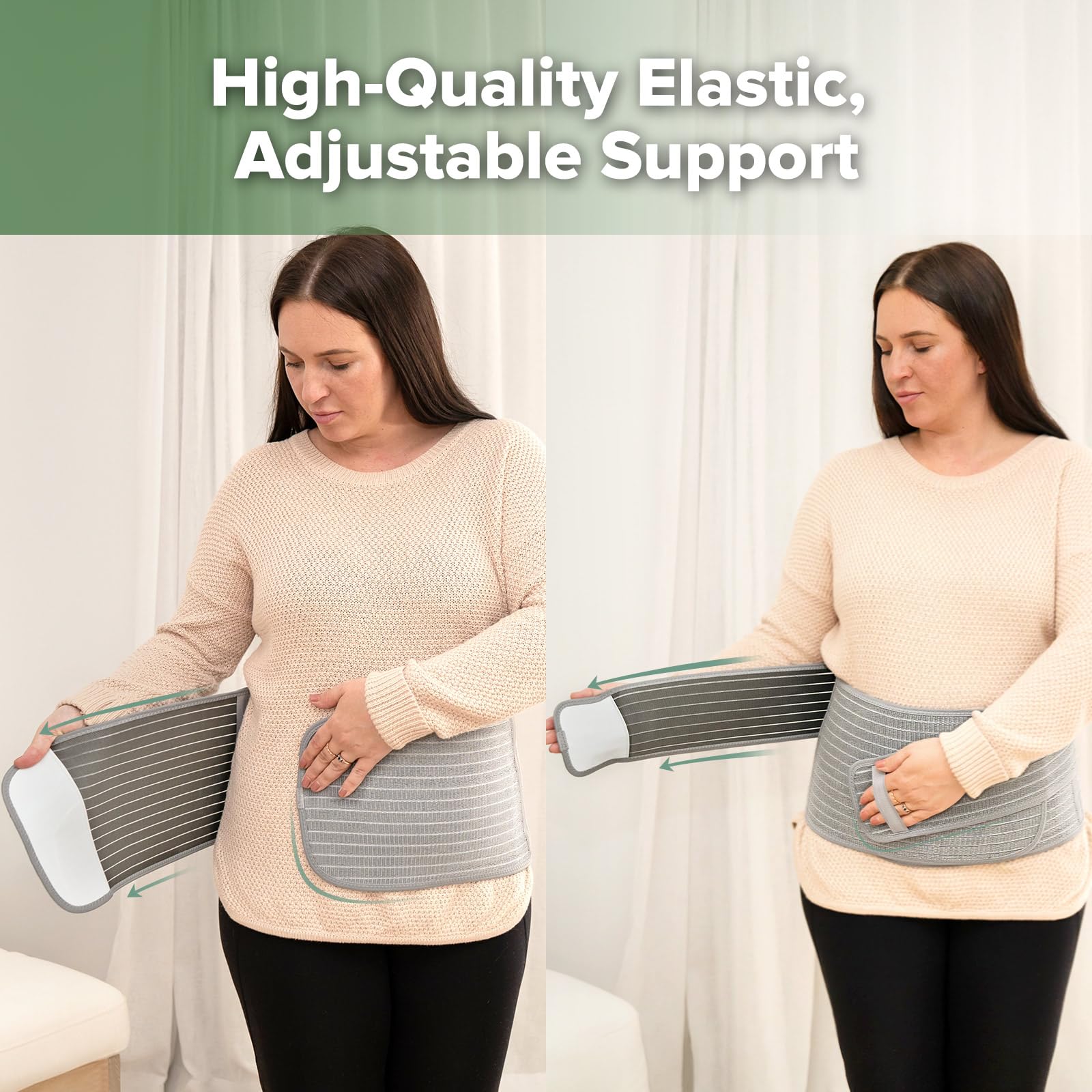 haakaa-pregnancy-belly-band-postpartum-belly-band-2-in-1-support-wrap-natural-la image 7