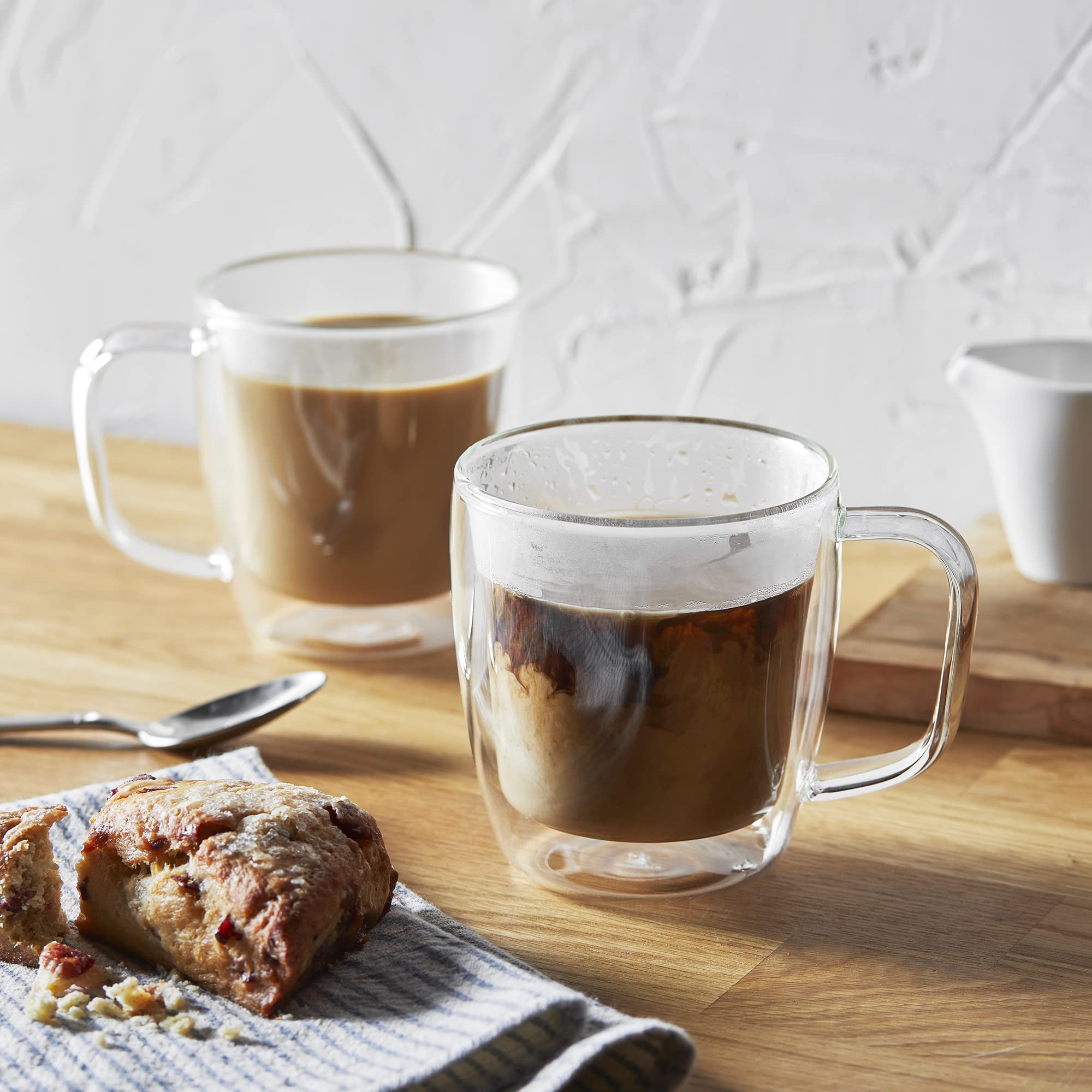 henckels-cafe-roma-2-piece-double-wall-glassware-set-12oz-coffee-mugs image 2