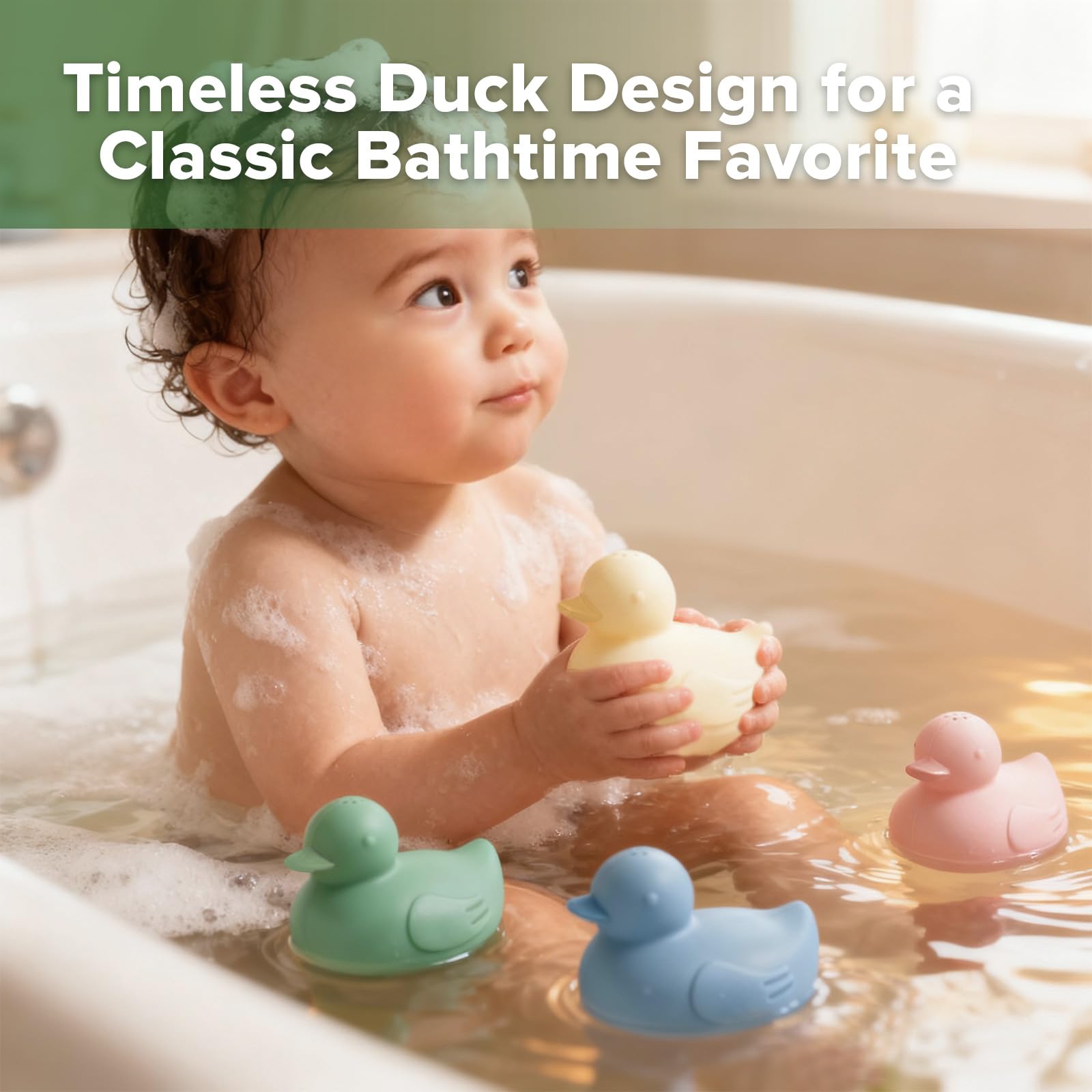 haakaa-dinky-splash-duck-silicone-baby-bath-toy-detachable-mold-free-food-grade- image 2