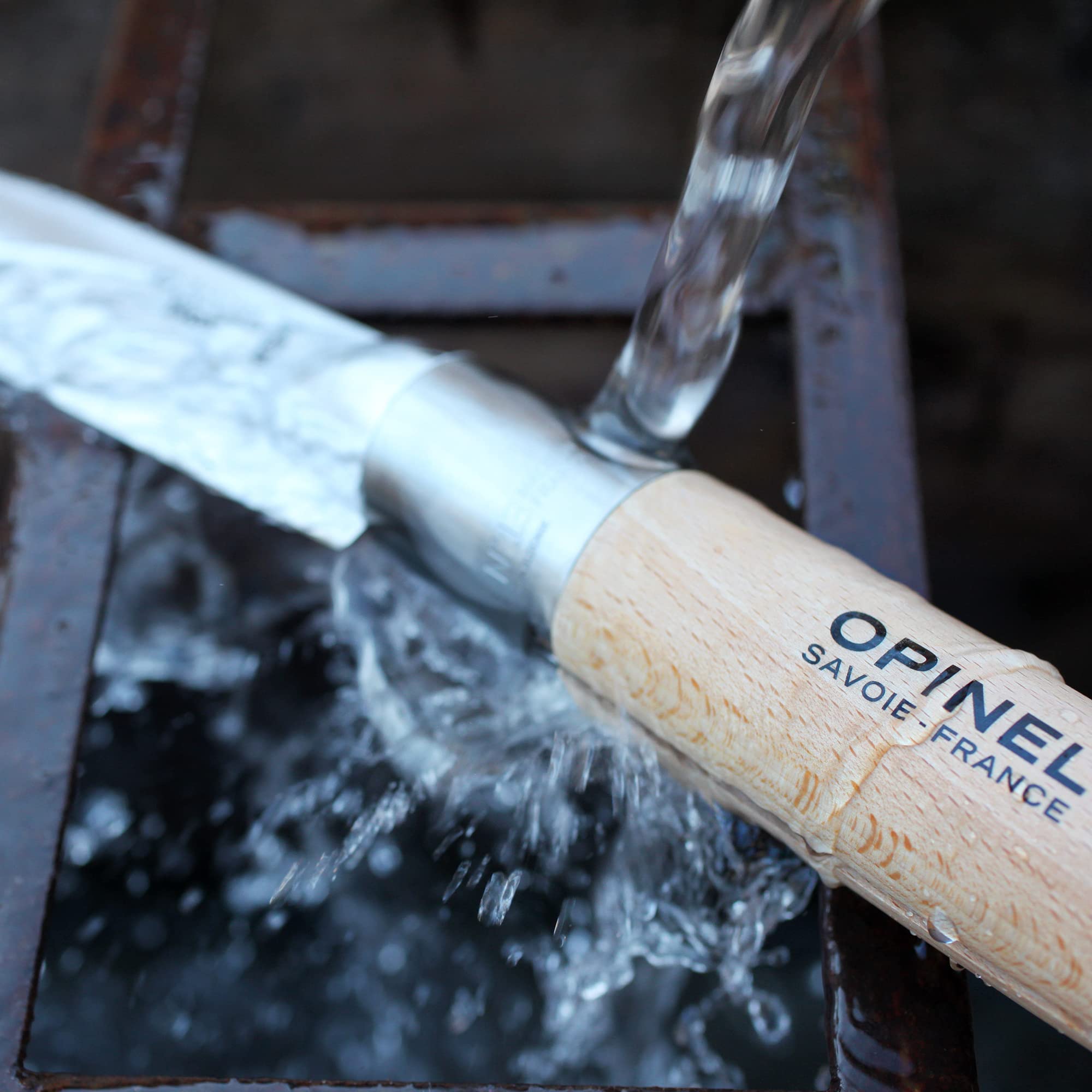 opinel-giant-no-13-stainless-steel-folding-knife-beechwood-handle-largest-opinel image 3
