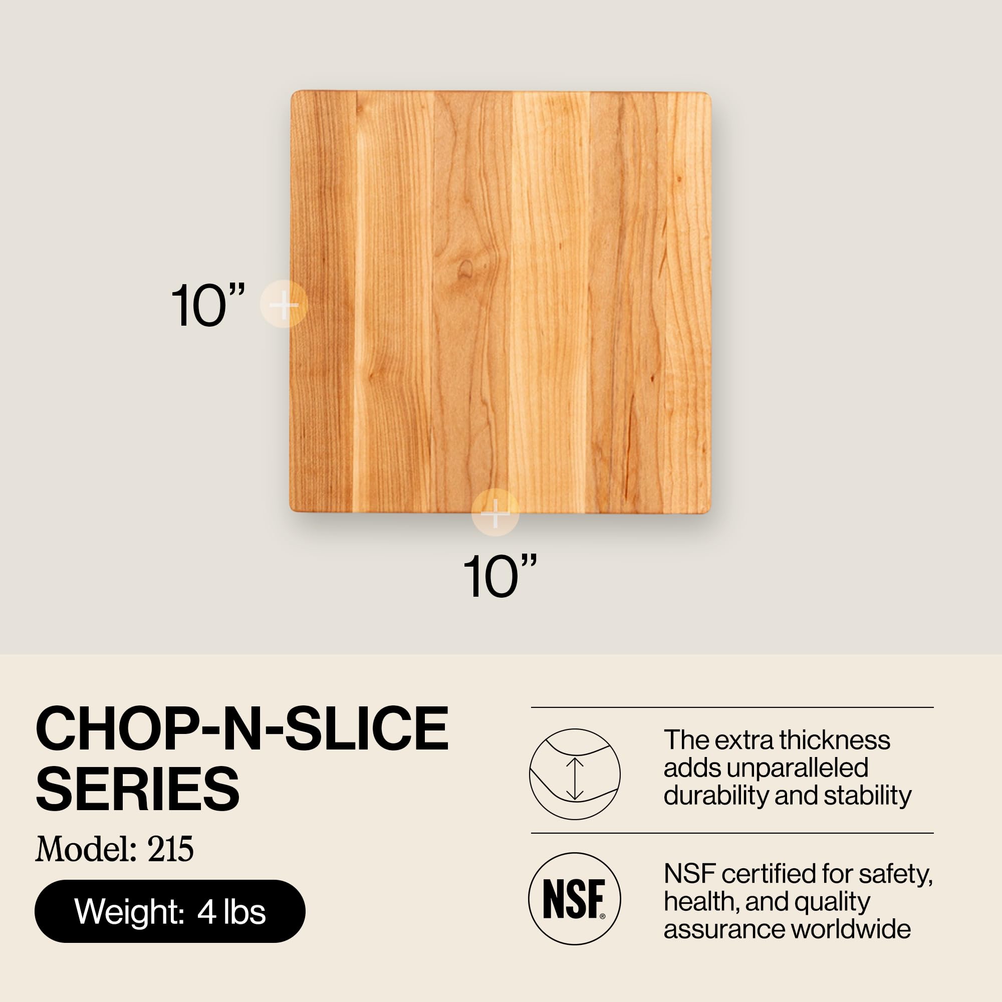 john-boos-chop-n-slice-square-maple-cutting-board-10x10x1-inch-reversible-butche image 2