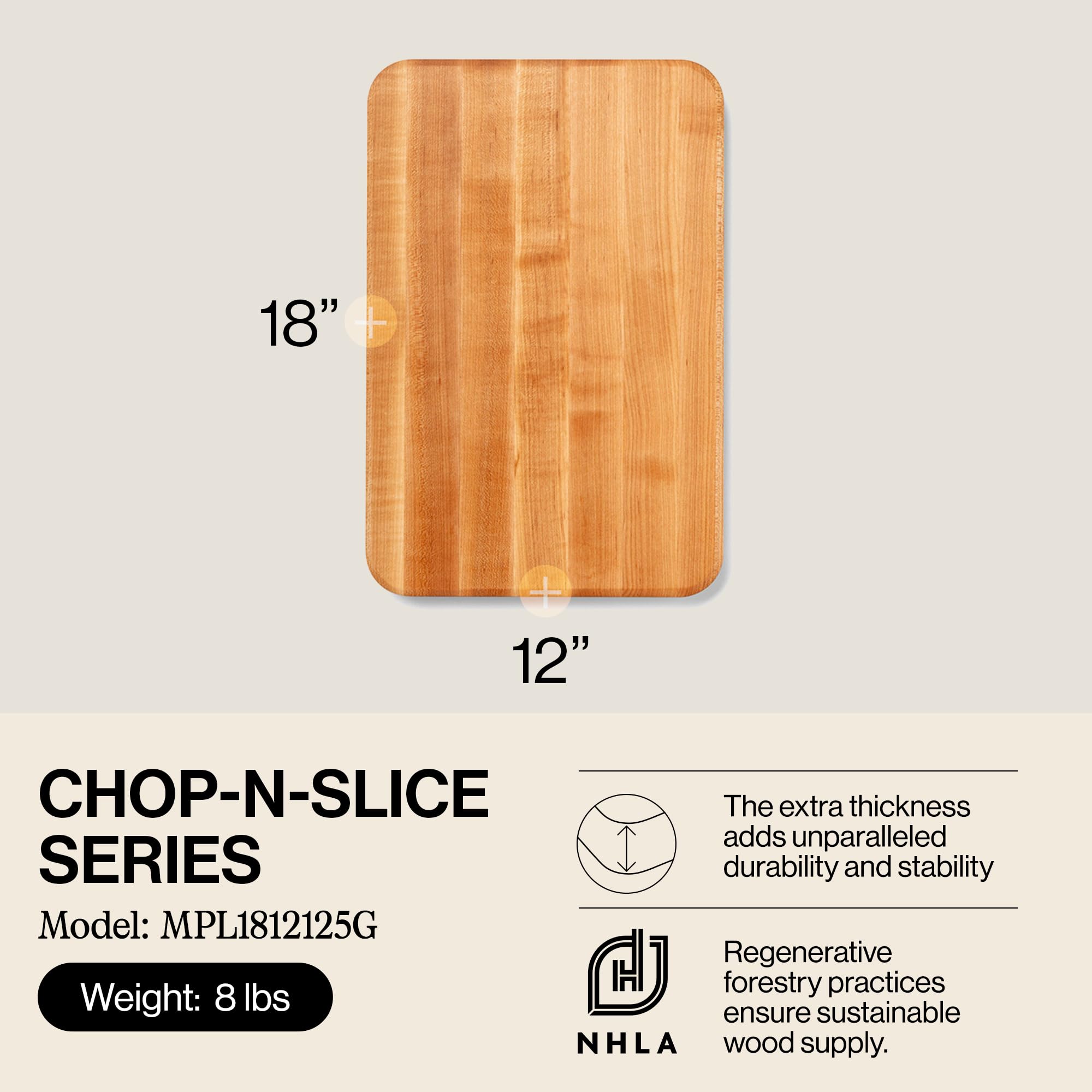john-boos-chop-n-slice-series-rectangular-wooden-maple-cutting-board-18-x12-1-25 image 2