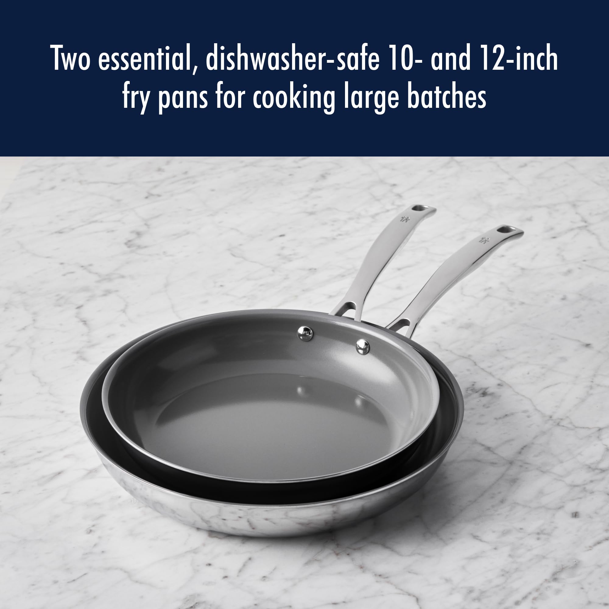 henckels-clad-h3-2-piece-stainless-steel-ceramic-nonstick-fry-pan-set-10-12 image 2