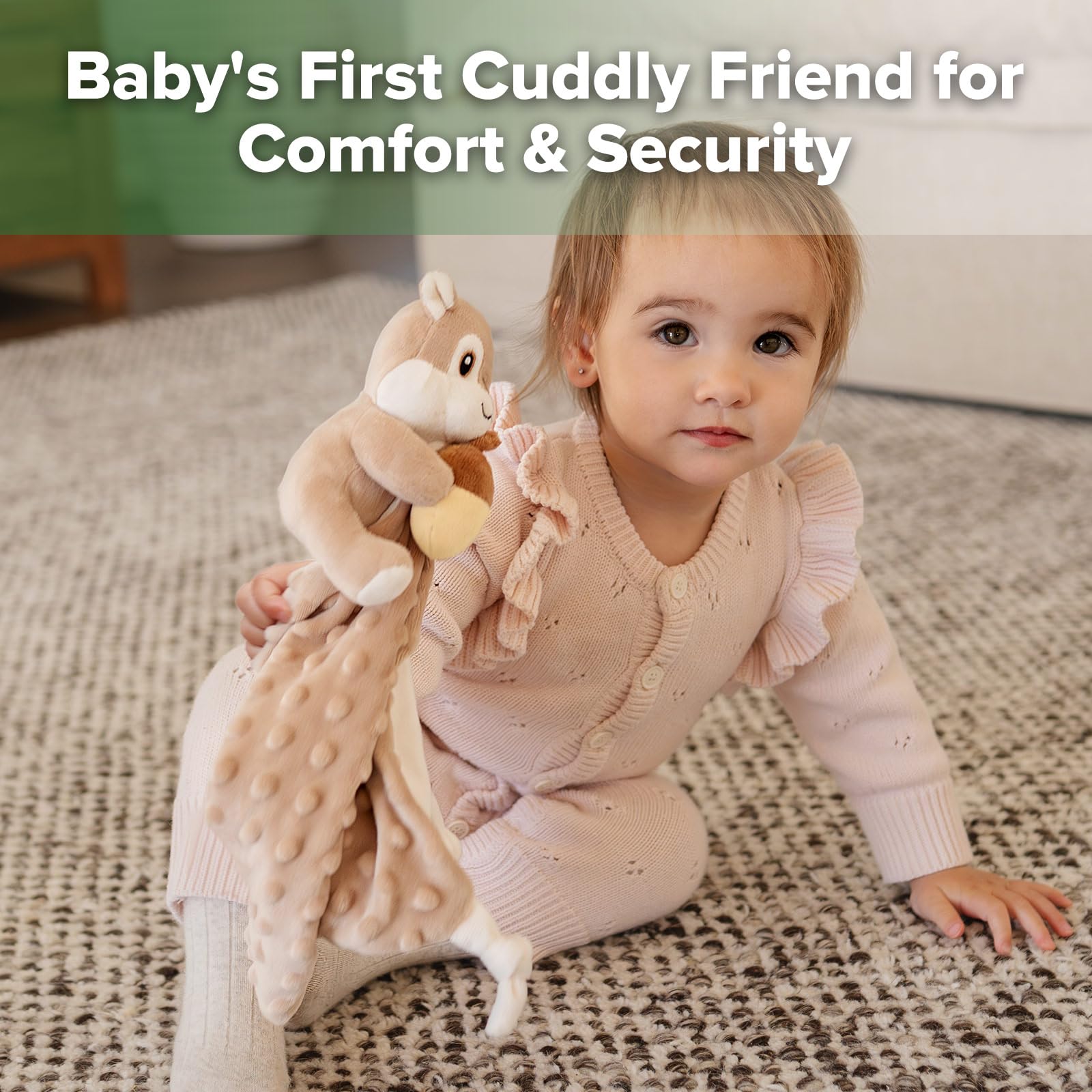 haakaa-squirrel-security-blankets-for-babies-ultra-silky-soft-lovey-blanket image 2