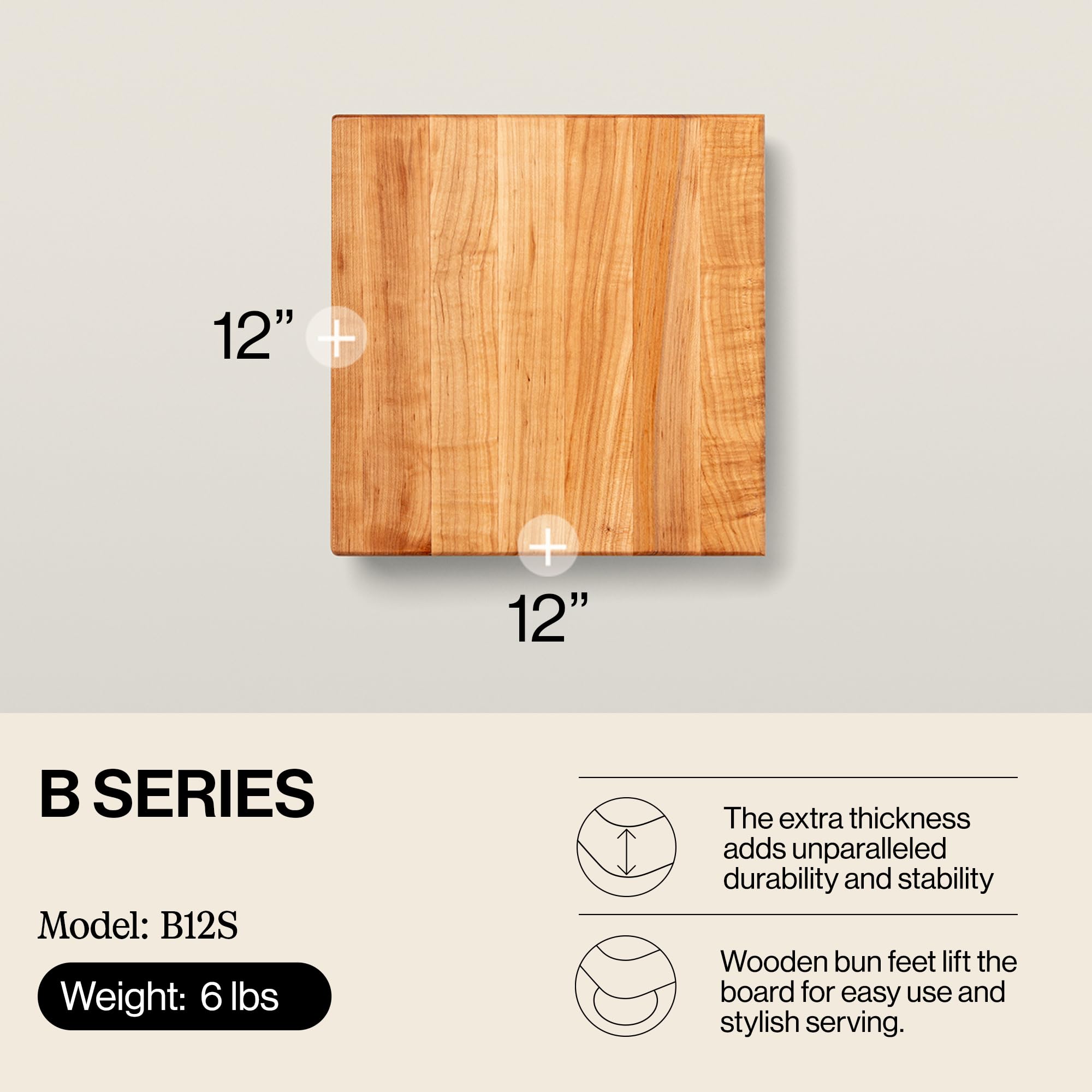john-boos-b-series-square-maple-cutting-board-12x12x1-5-inches-edge-grain-butche image 2