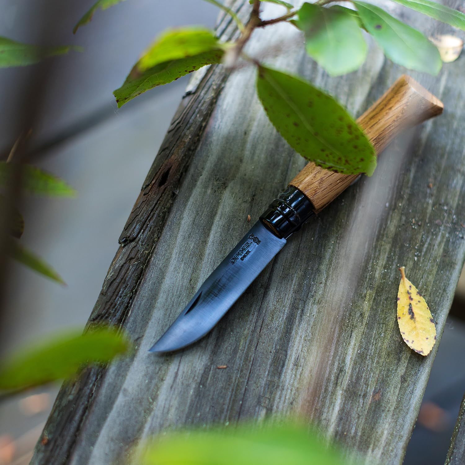 opinel-no-08-stainless-steel-folding-pocket-knife-black-oak-handle-virobloc-safe image 7
