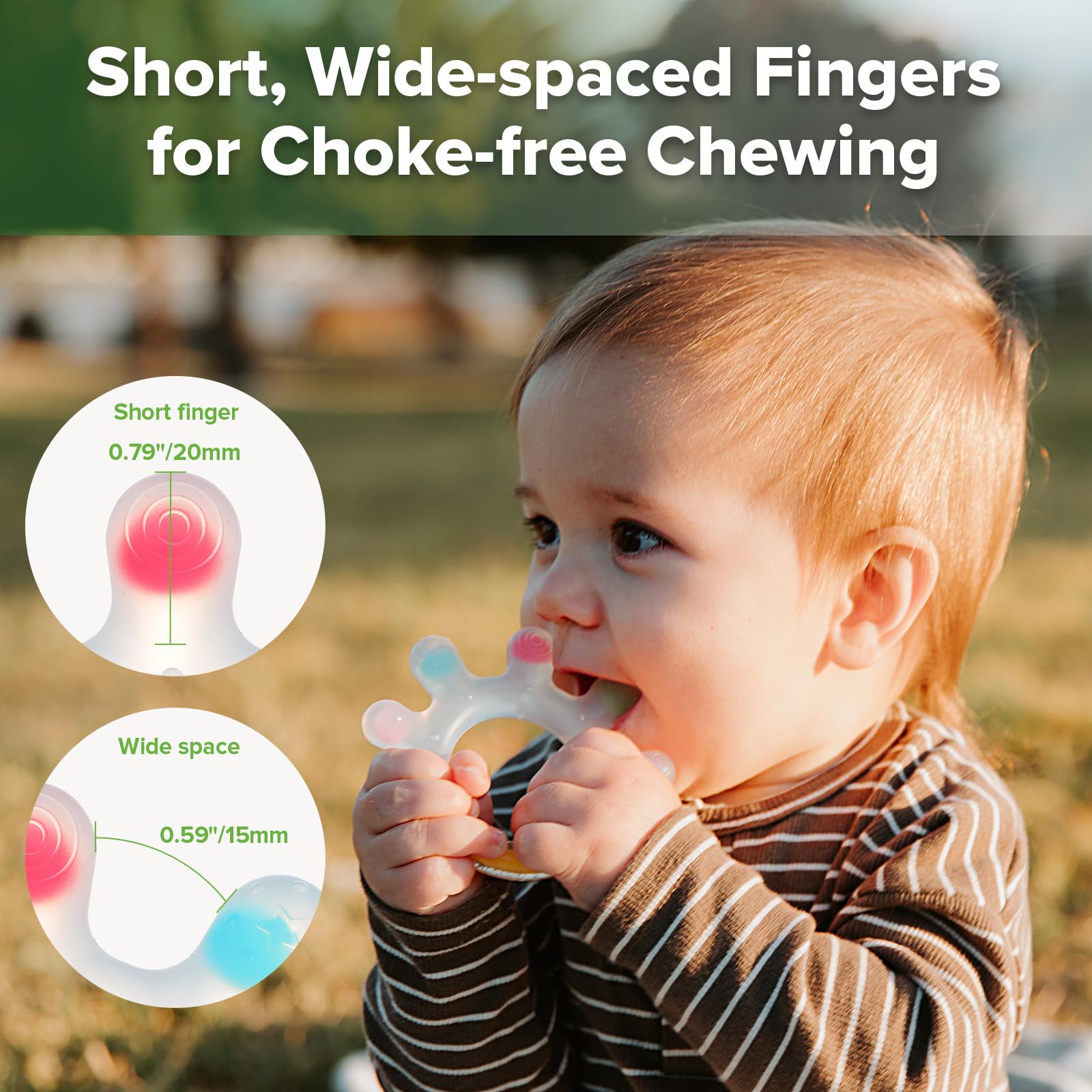 haakaa-dinky-digits-palm-teether-food-grade-silicone-baby-teething-toys-for-0-6- image 5