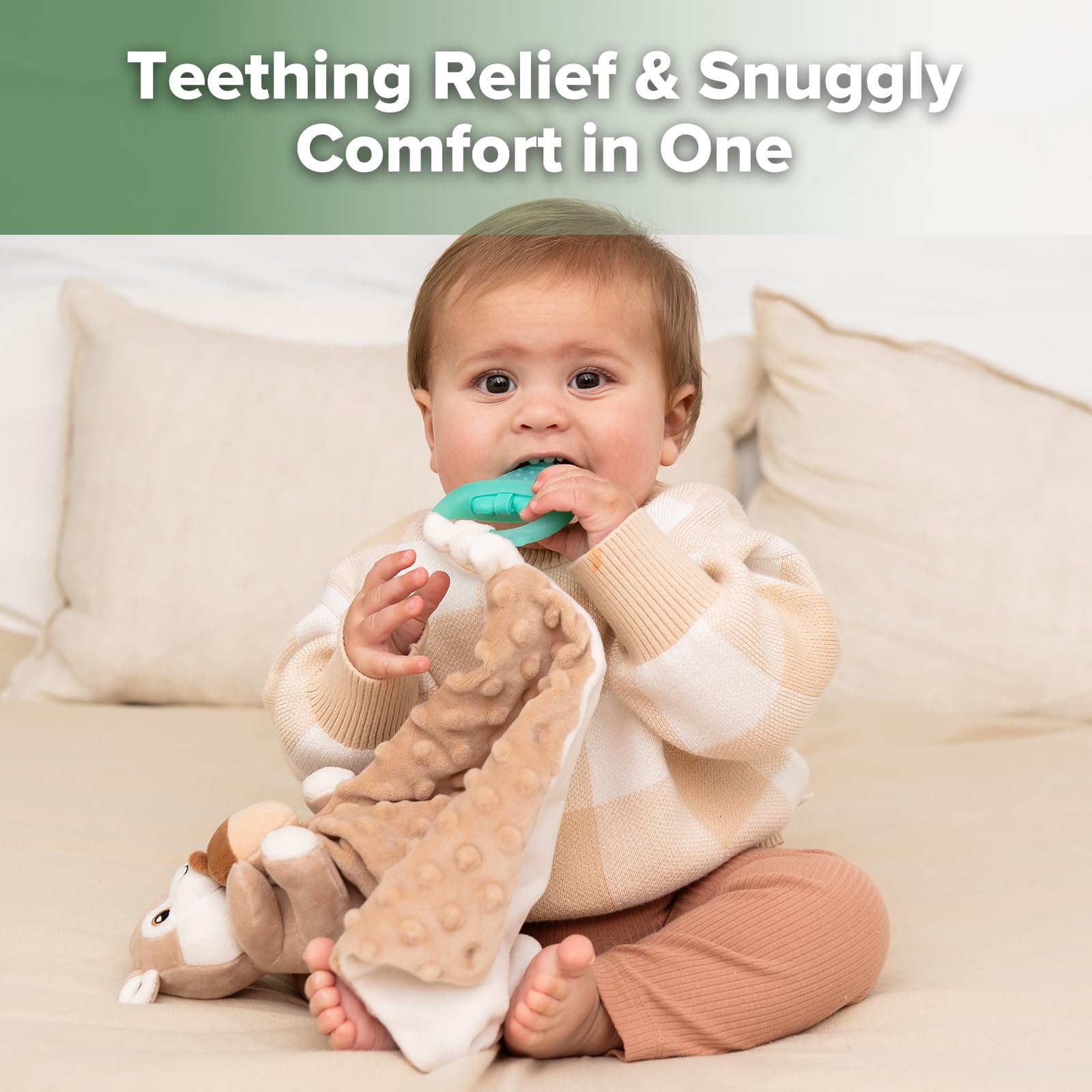 haakaa-baby-lovey-with-freezer-teether-soft-security-blanket-water-fillable-sili image 2