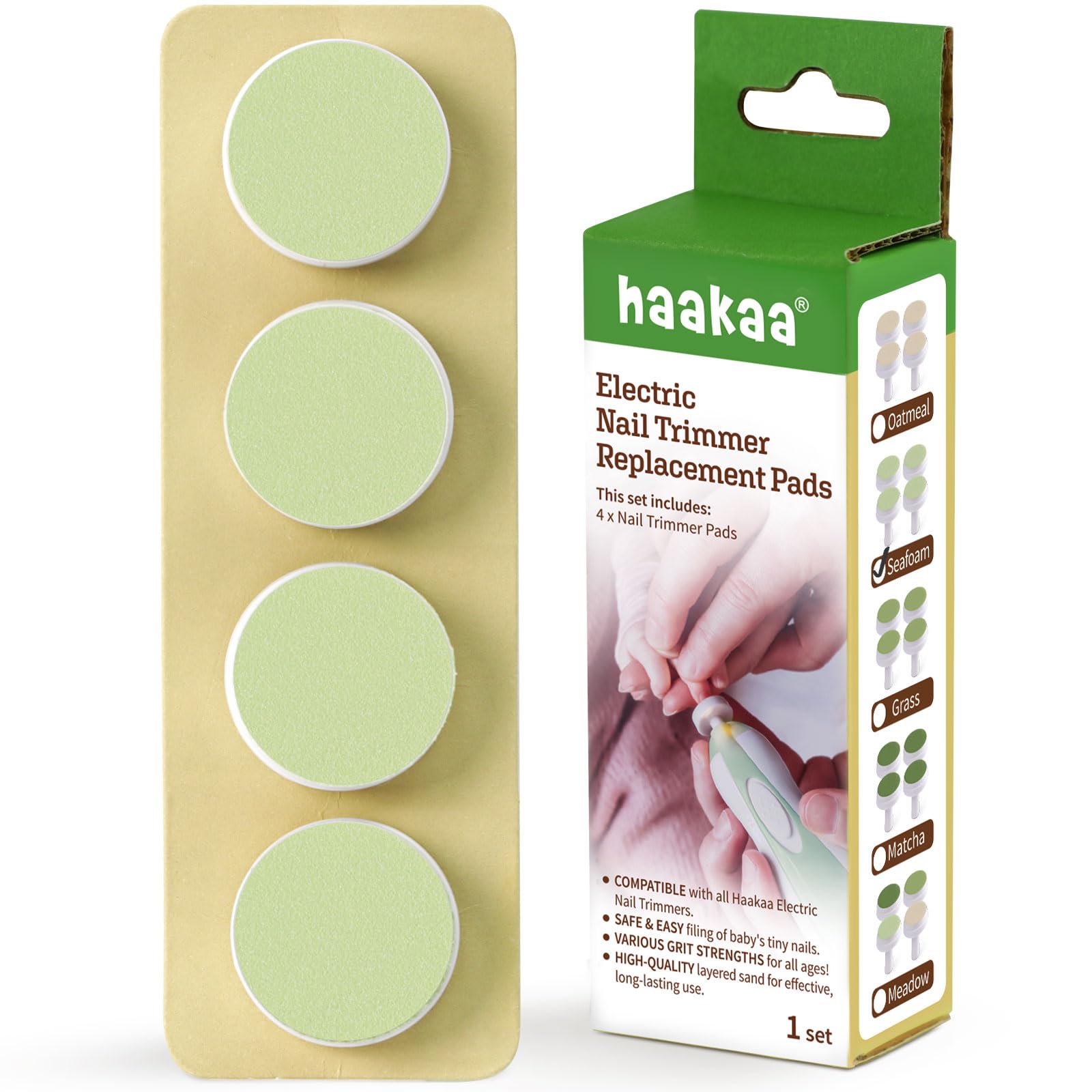 haakaa-electric-nail-trimmer-replacement-pads-4-pack-for-standard-baby-nail-file image 8