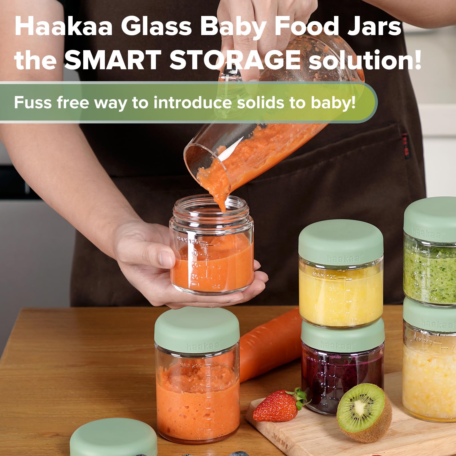 haakaa-reusable-glass-baby-food-storage-jars-with-silicone-lids-6pc-set-4x4oz-2x image 6