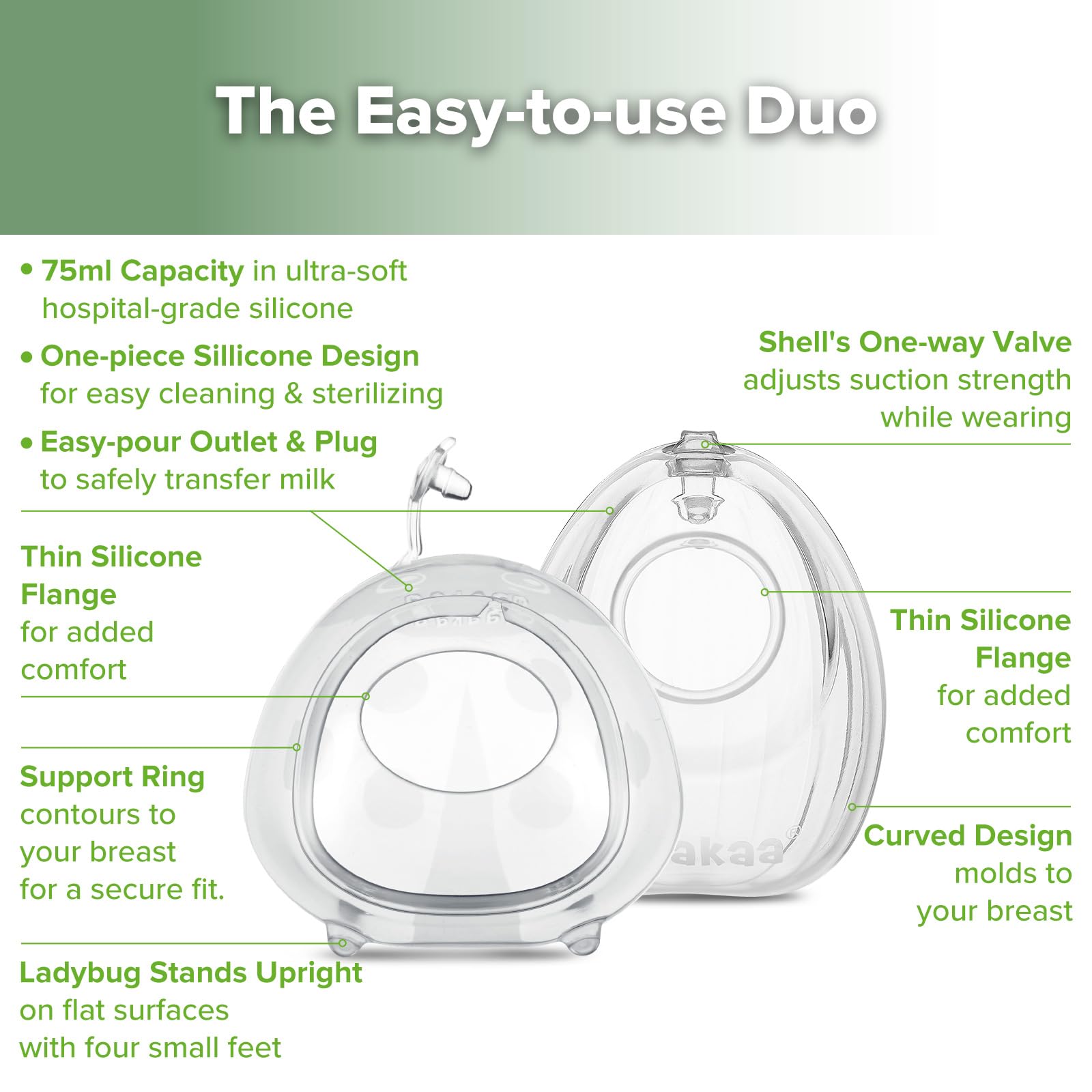 haakaa-milk-collector-set-shell-pump-ladybug-combo-hands-free-wearable-breast-pu image 4