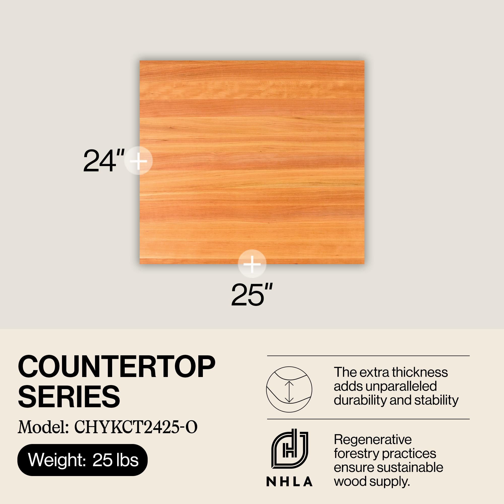 john-boos-rectangular-blended-cherry-counter-island-top-cutting-board-24-x-25-x- image 2