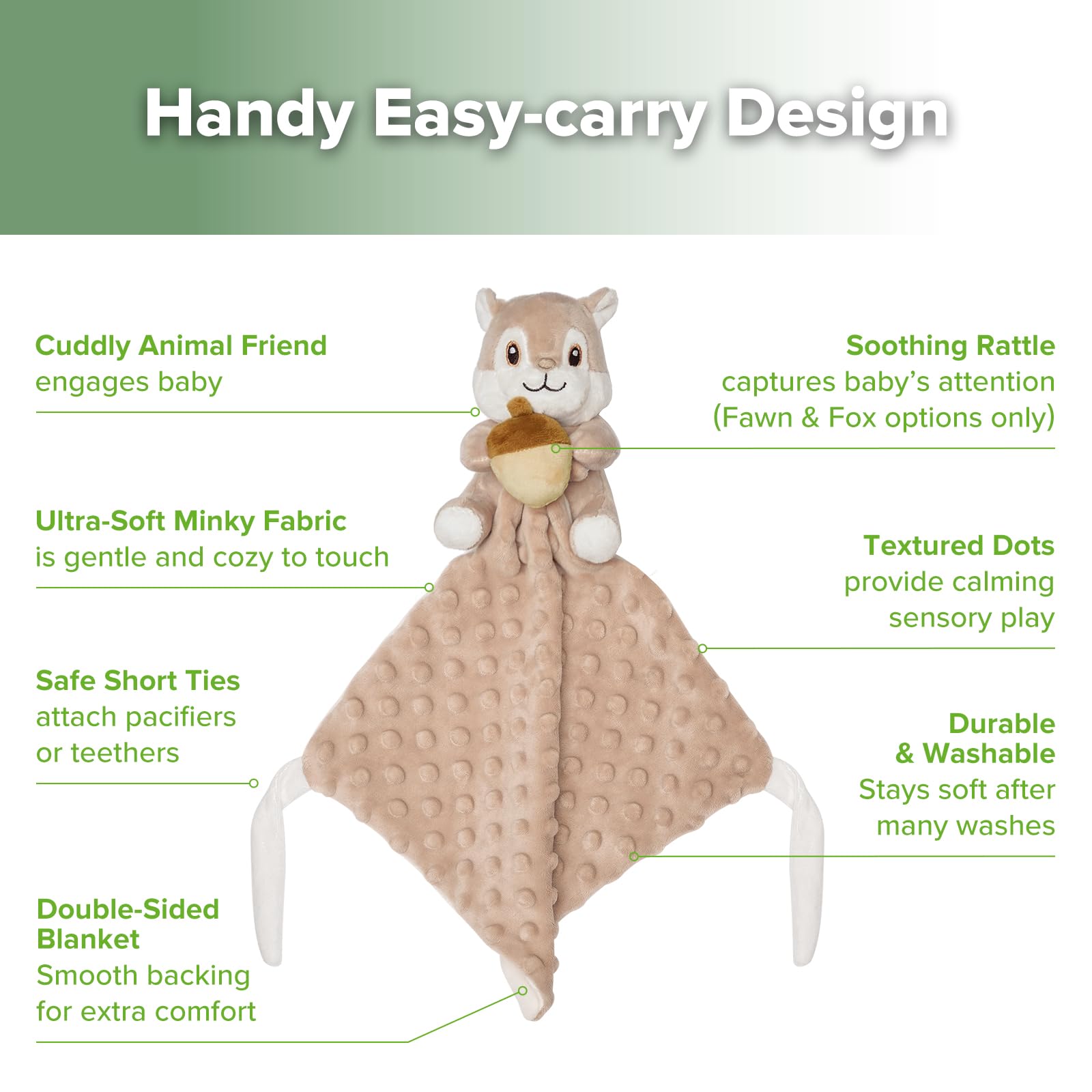 haakaa-squirrel-security-blankets-for-babies-ultra-silky-soft-lovey-blanket image 4