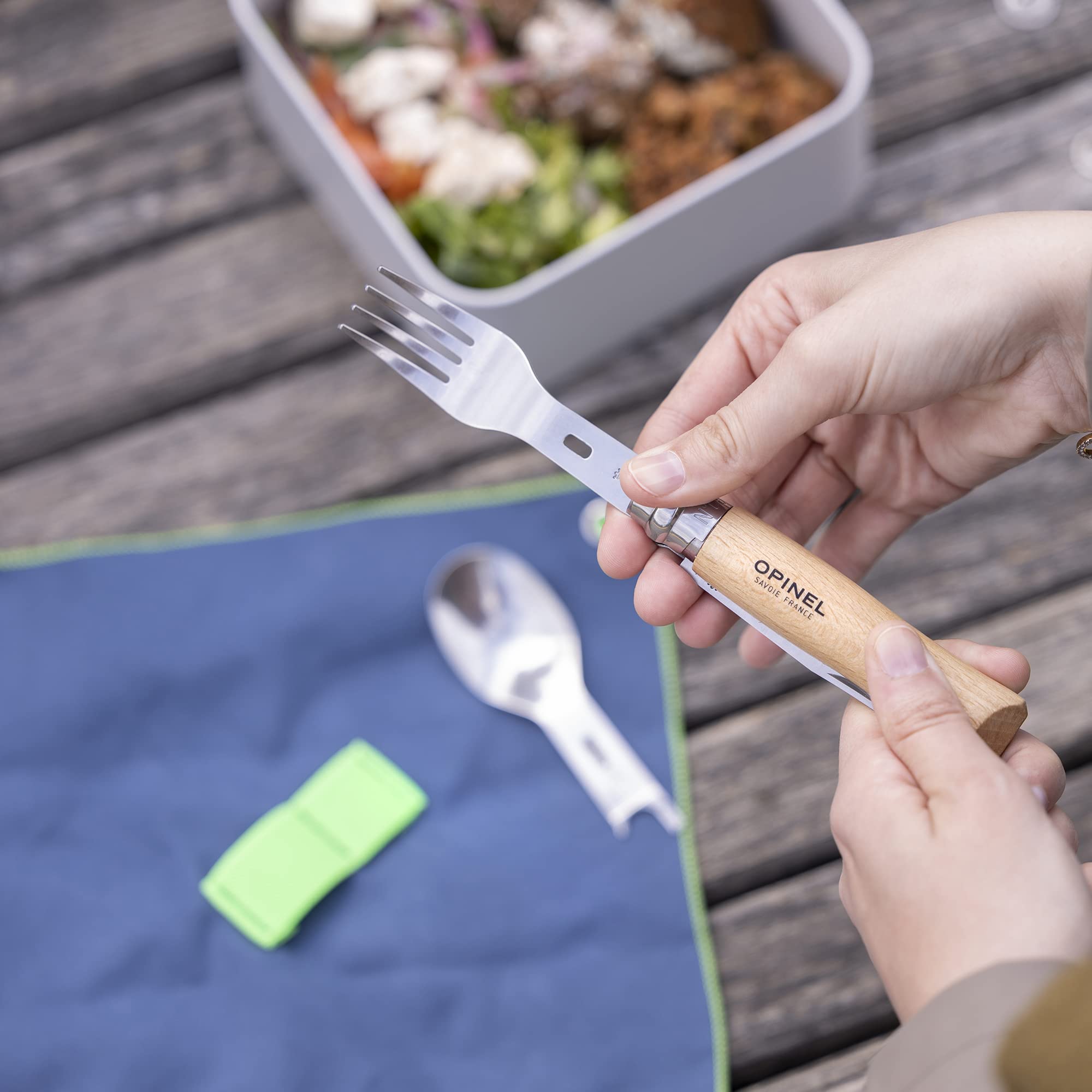 opinel-picnic-cutlery-insert-set-no-08-stainless-steel-folding-knife-fork-spoon- image 5