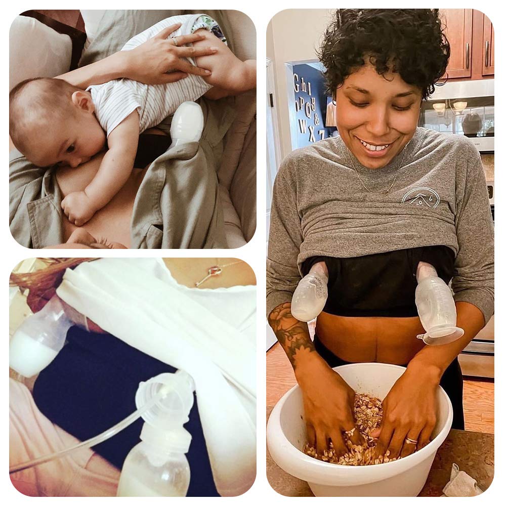 haakaa-manual-breast-pump-with-suction-bottom-and-white-stopper-4oz-100ml-origin image 2