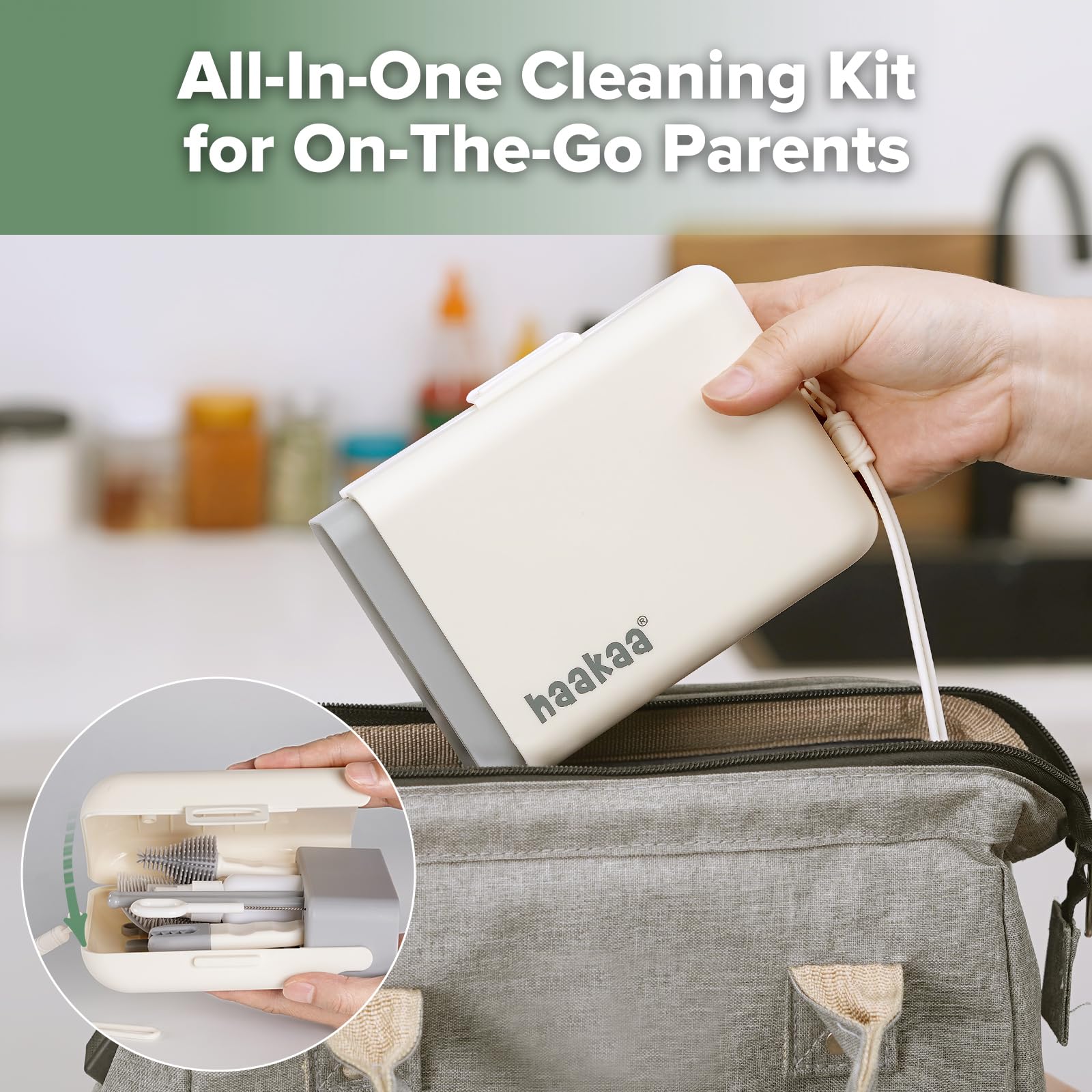 haakaa-travel-bottle-brush-set-7-in-1-complete-cleaning-kit-with-drying-rack image 3