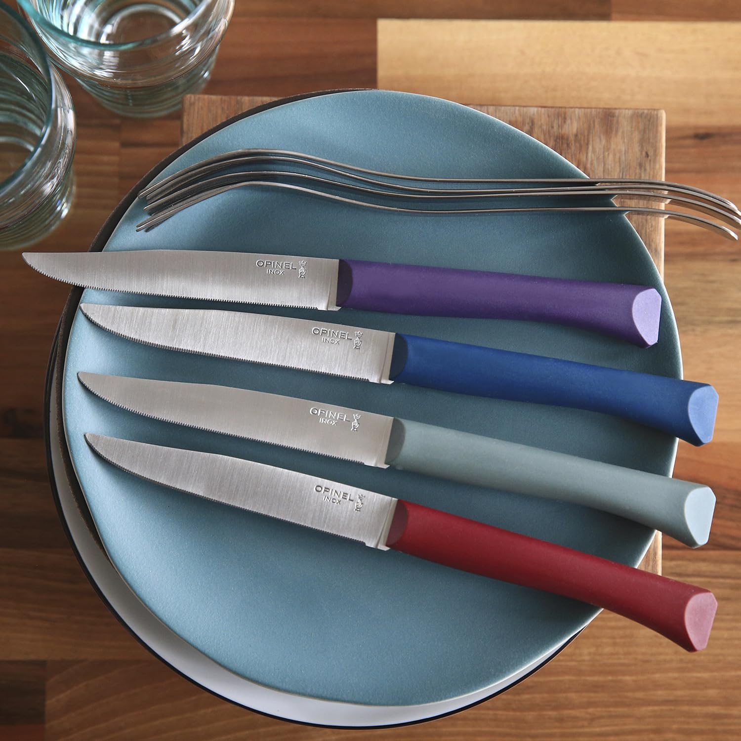 opinel-no-125-bon-app-tit-steak-knife-set-of-4-serrated-glam-french-made-high-ca image 5